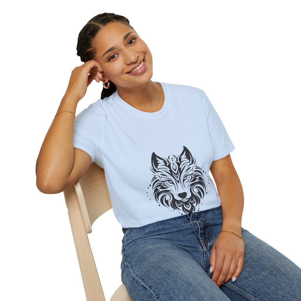 Wolf Mandala T-Shirt — Tribal Geometric Wolf Art Tee