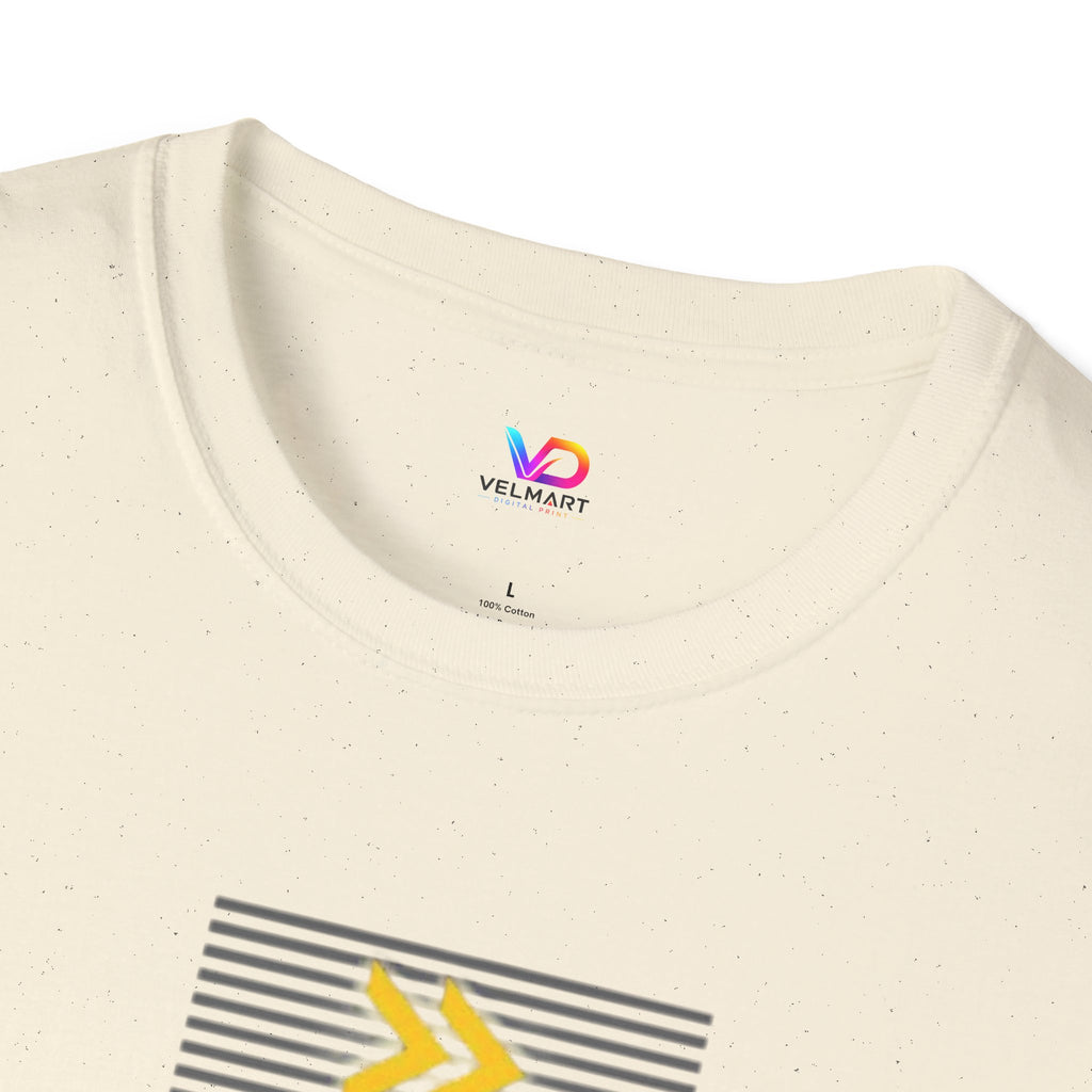 Vertical 'NEXT' Graphic T‑Shirt — Modern Yellow & Gray Streetwear Tee