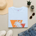 Vintage Palm Triangle T‑Shirt — Retro Sunset Beach Tee