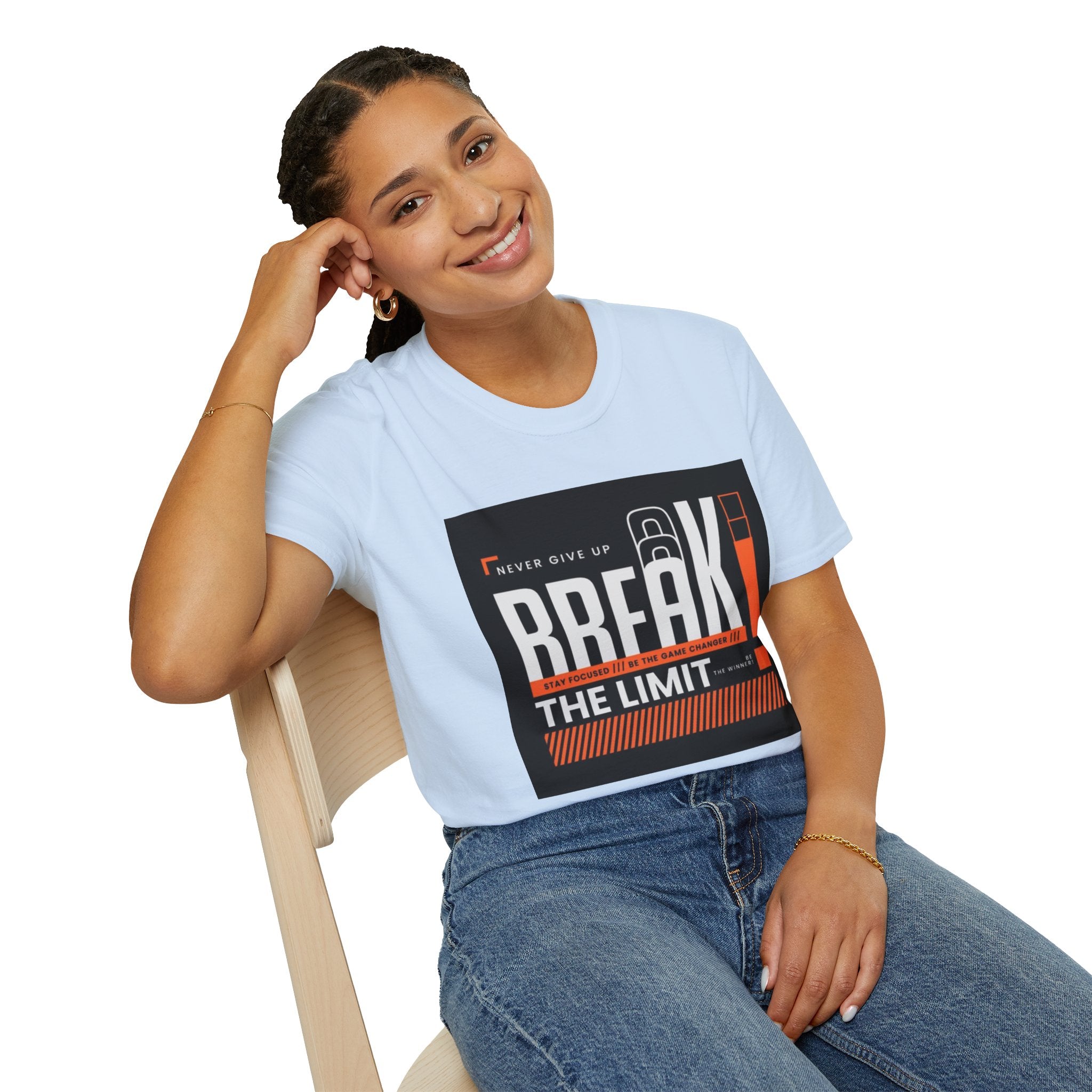 Break the Limit T-Shirt — “Never Give Up, Break” Motivational Graphic Tee