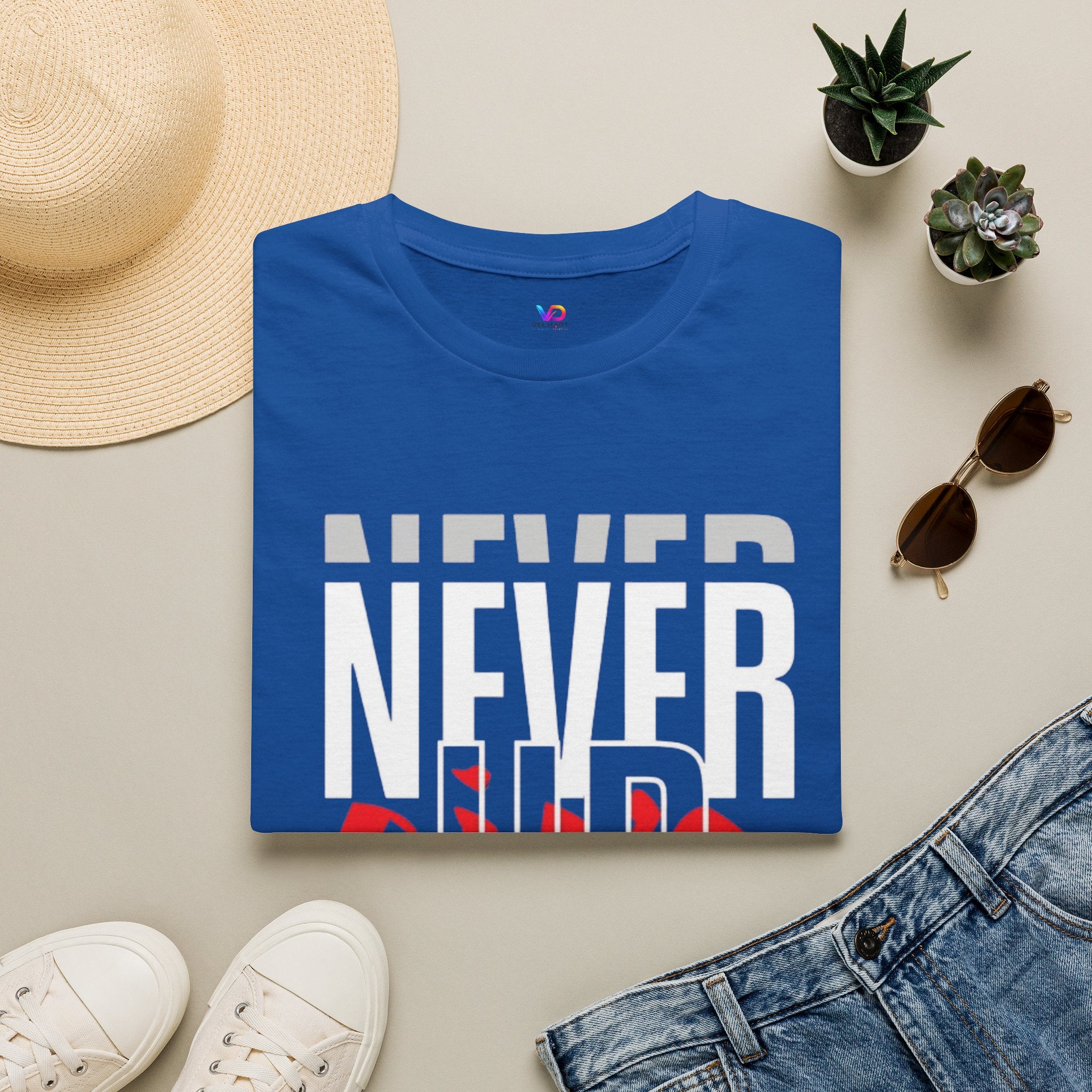 Never Give Up T-Shirt — Motivational Graphic Tee (Stay Focused)