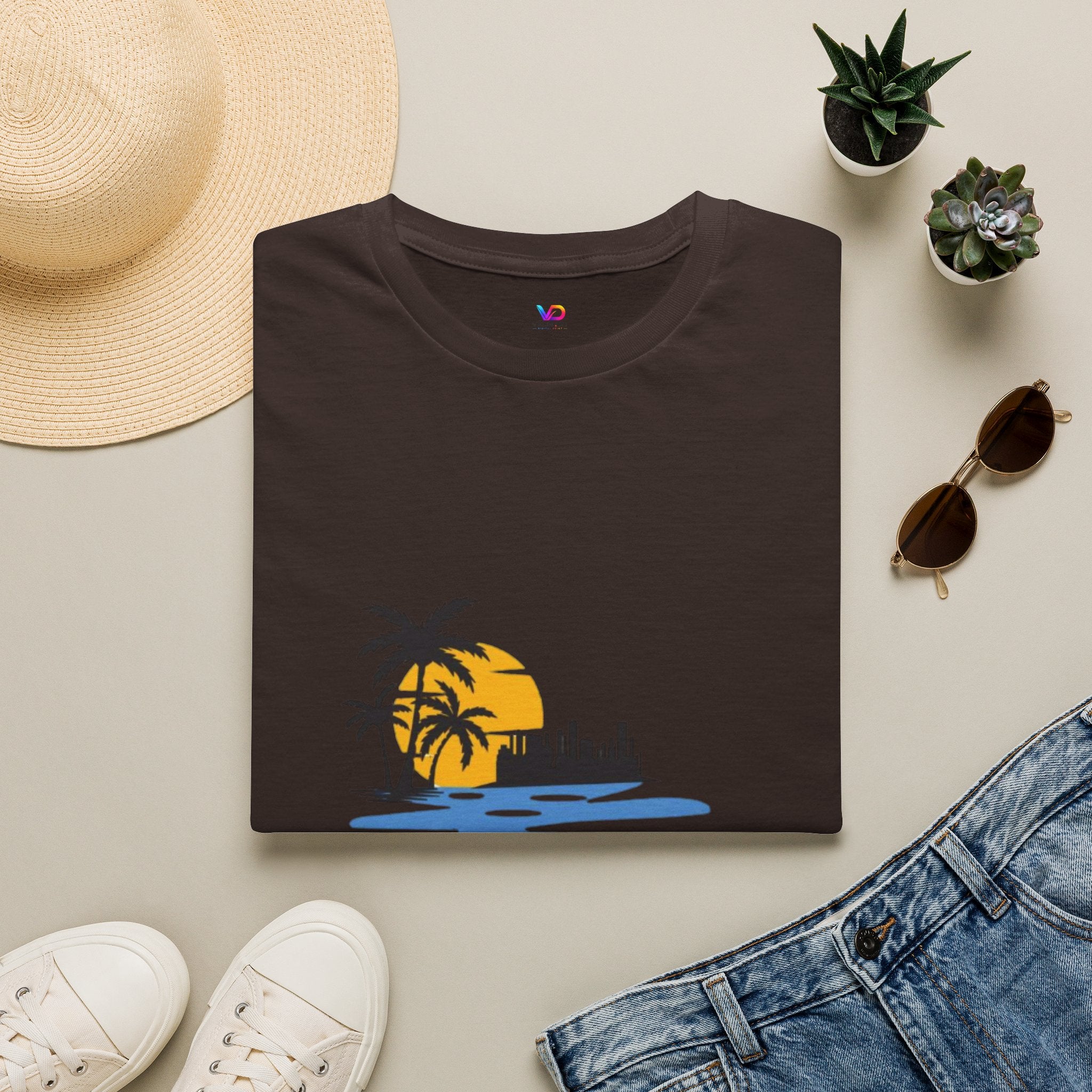 Sunset Beach T-Shirt — "Life Is Better" Palm Tree Graphic