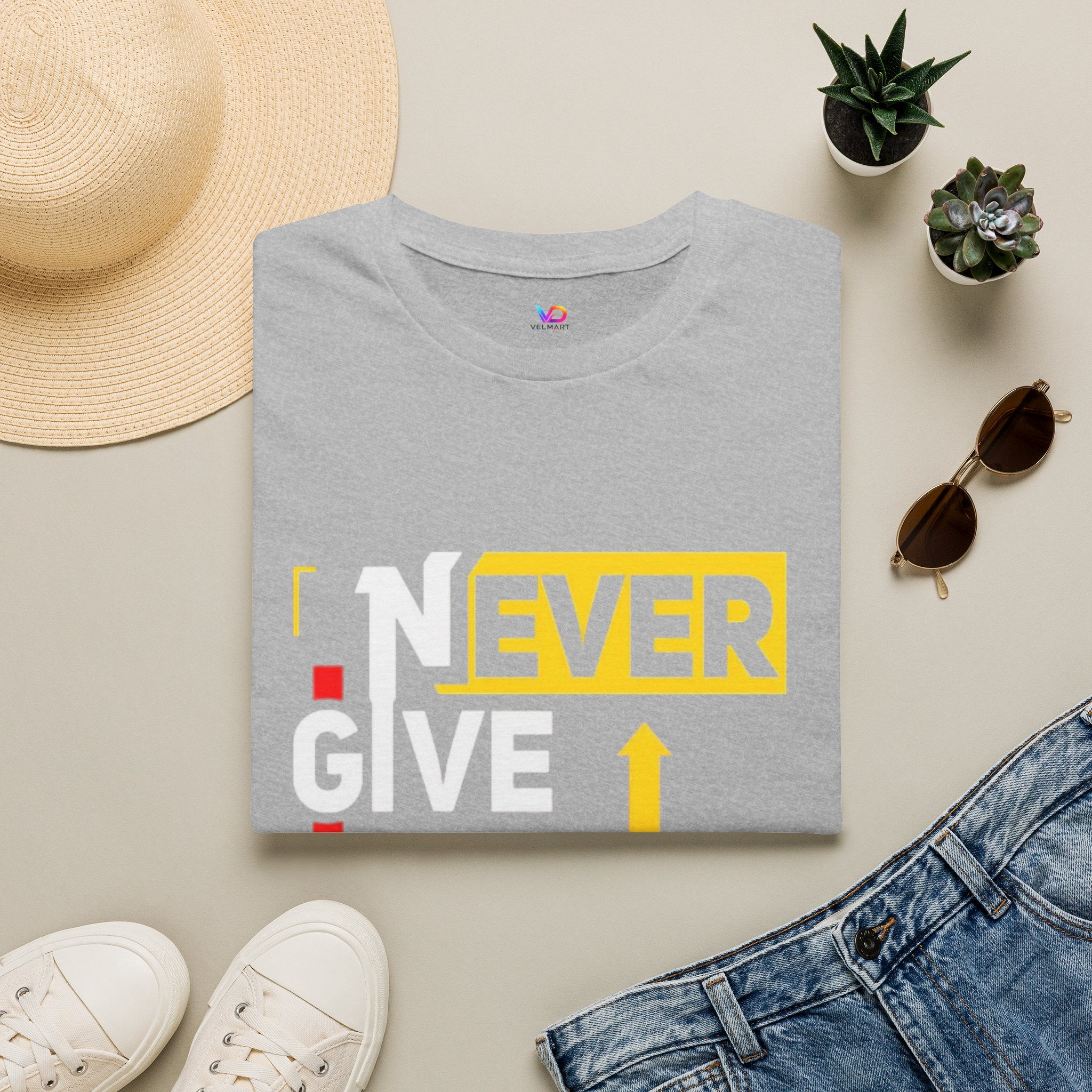 Never Give Up T-Shirt — Motivational Graphic Tee