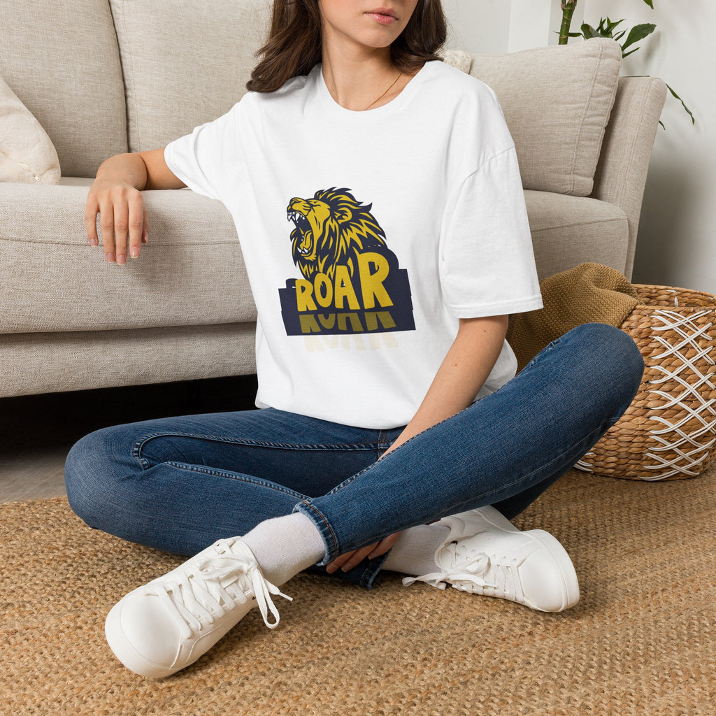 Roaring Lion T-Shirt — Bold Yellow & Navy Graphic Tee