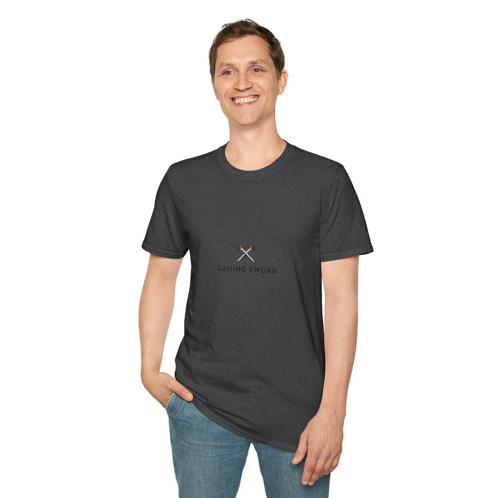 Gaming Sword T‑Shirt — Minimal Crossed Swords Logo Tee