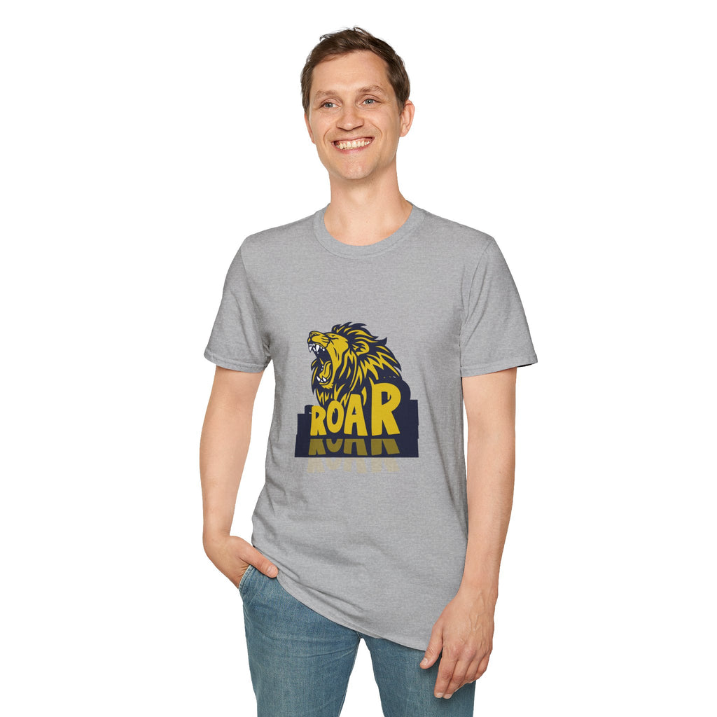 Roaring Lion T-Shirt — Bold Yellow & Navy Graphic Tee