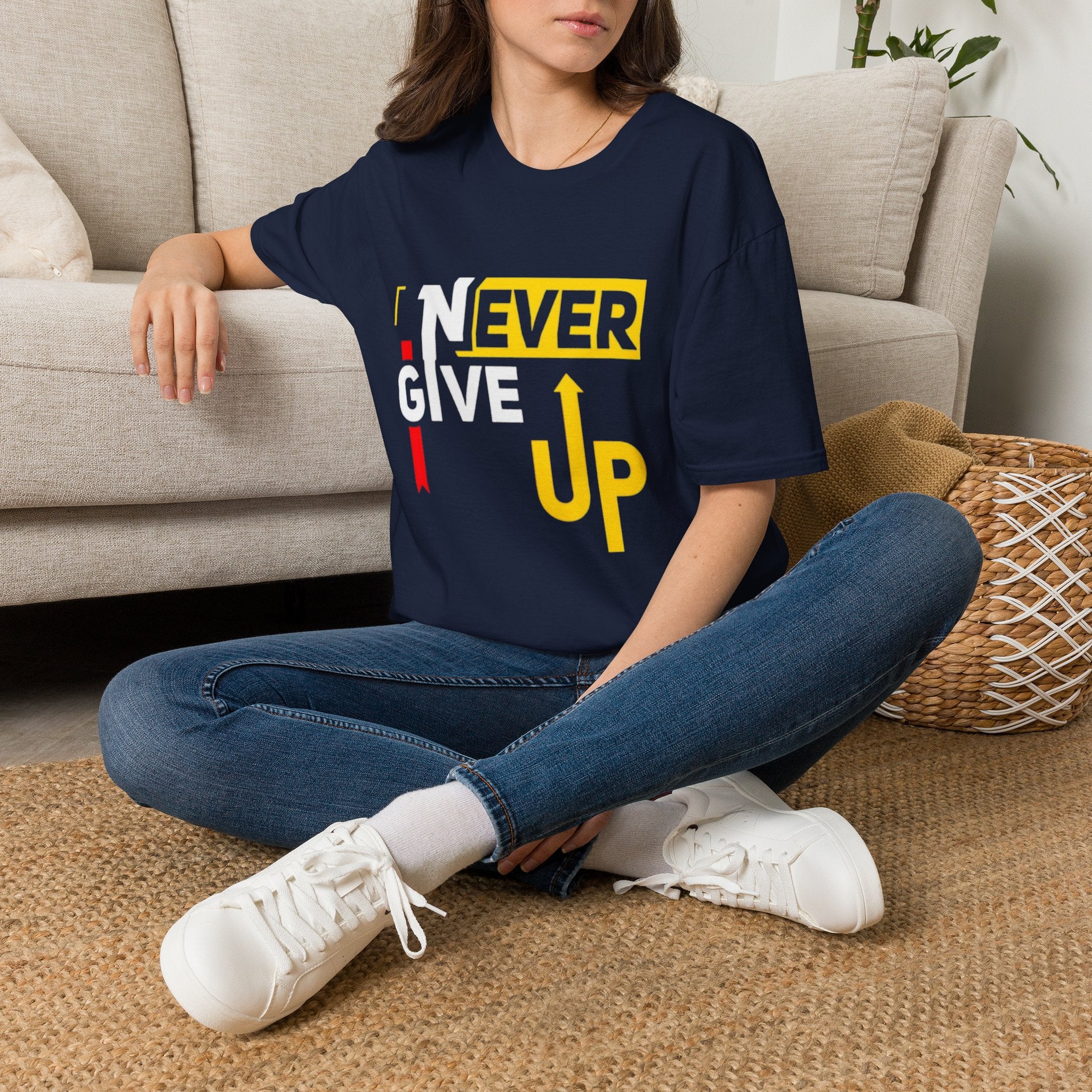 Never Give Up T-Shirt — Motivational Graphic Tee