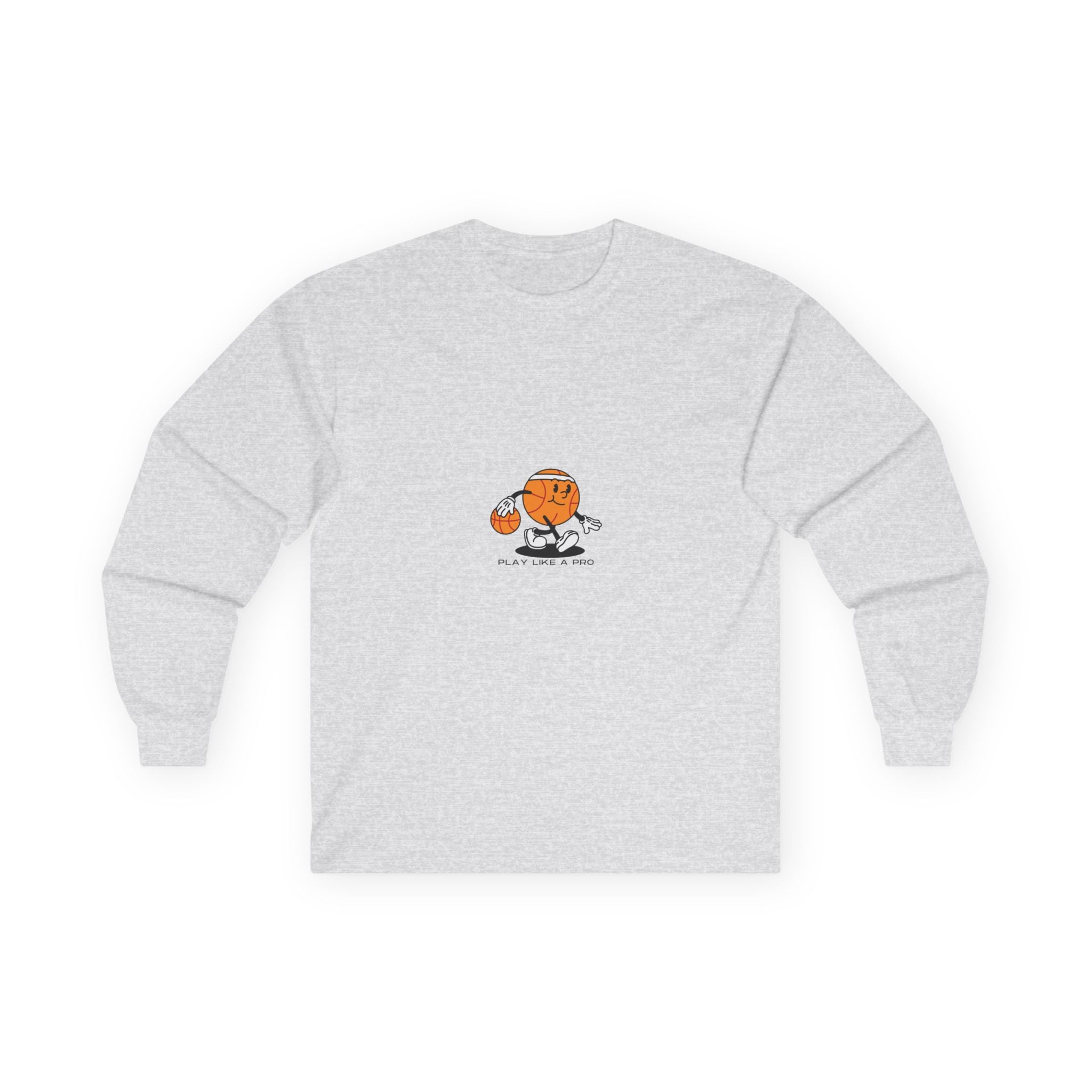 Basketball Cartoon Long Sleeve Tee – 'Ballin' Little Legend' Graphic Shirt