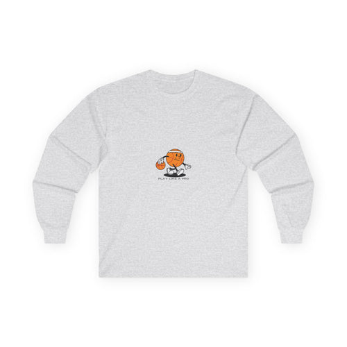 Basketball Cartoon Long Sleeve Tee – 'Ballin' Little Legend' Graphic Shirt