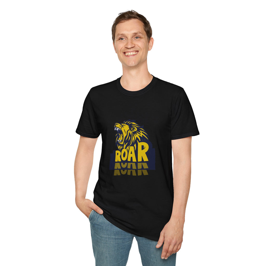 Roaring Lion T-Shirt — Bold Yellow & Navy Graphic Tee