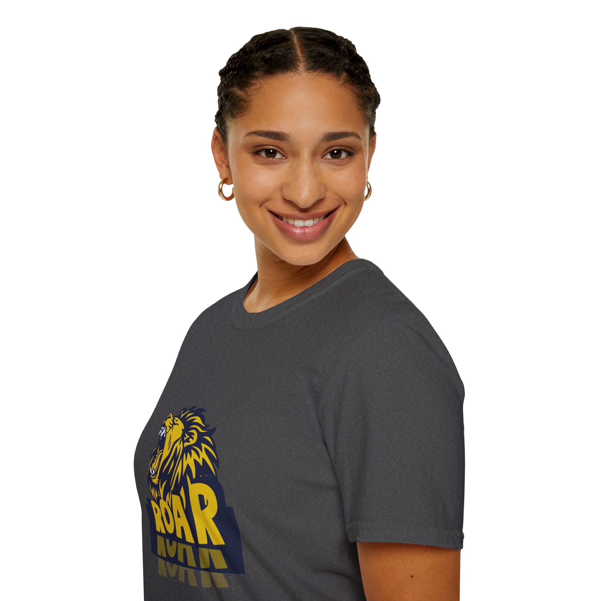 Roaring Lion T-Shirt — Bold Yellow & Navy Graphic Tee