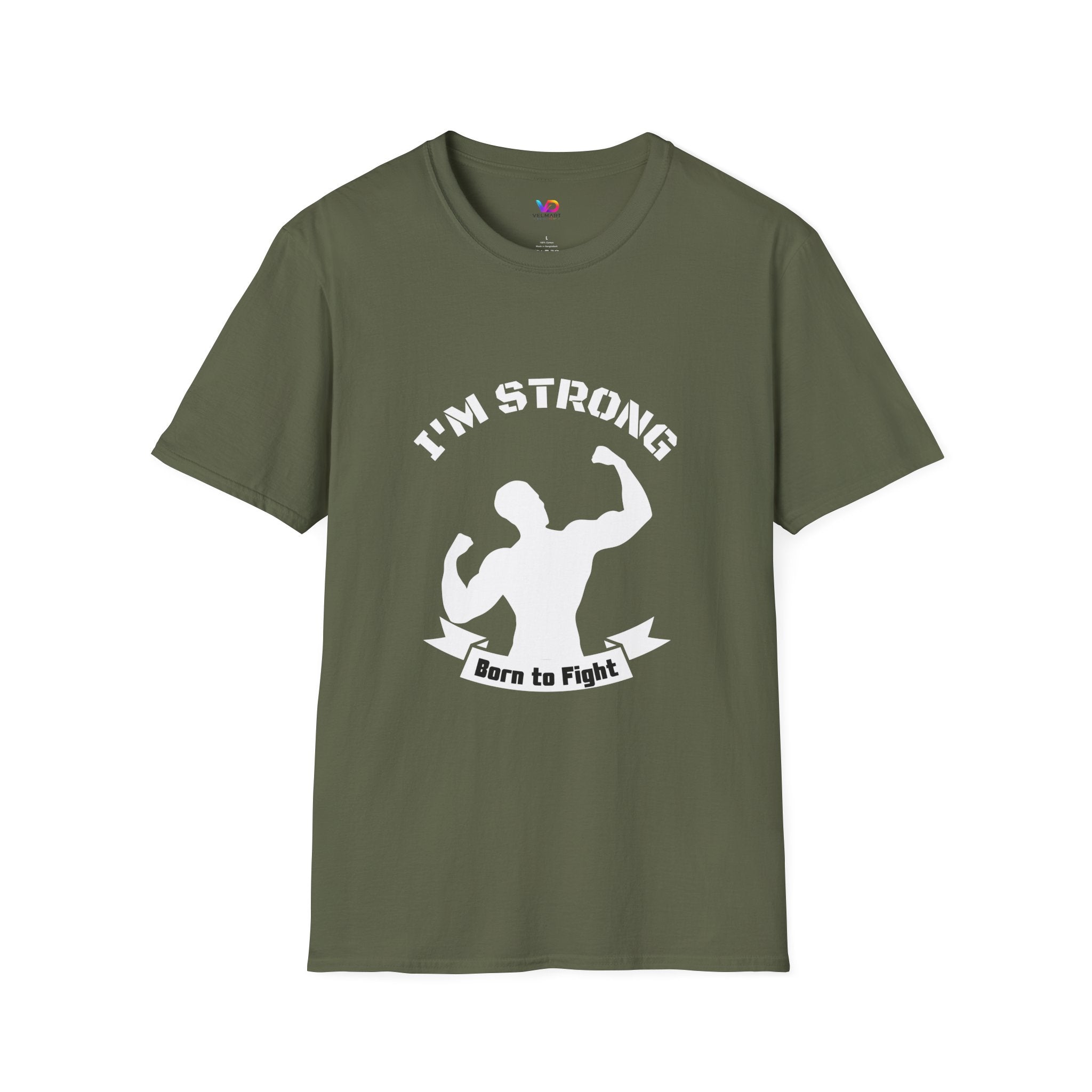 I'm Strong 'Born to Fight' T-Shirt — Motivational Fitness Muscle Tee