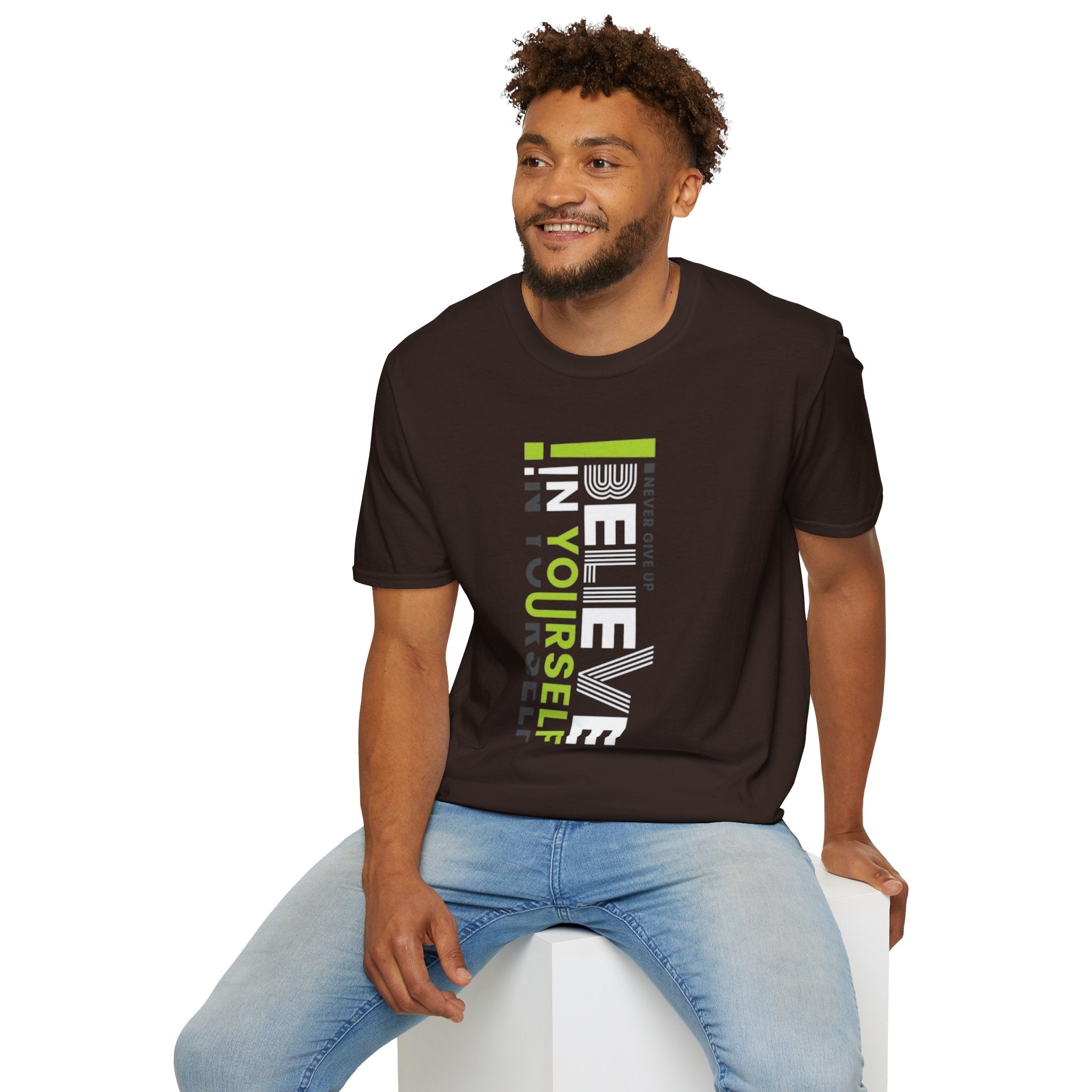 T-Shirt — "Be Yourself" Vertical Motivational Graphic Tee