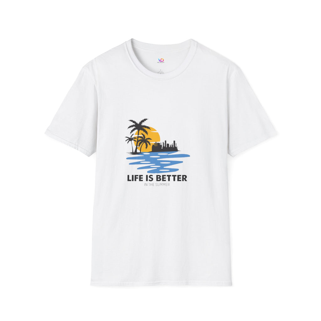 Sunset Beach T-Shirt — "Life Is Better" Palm Tree Graphic