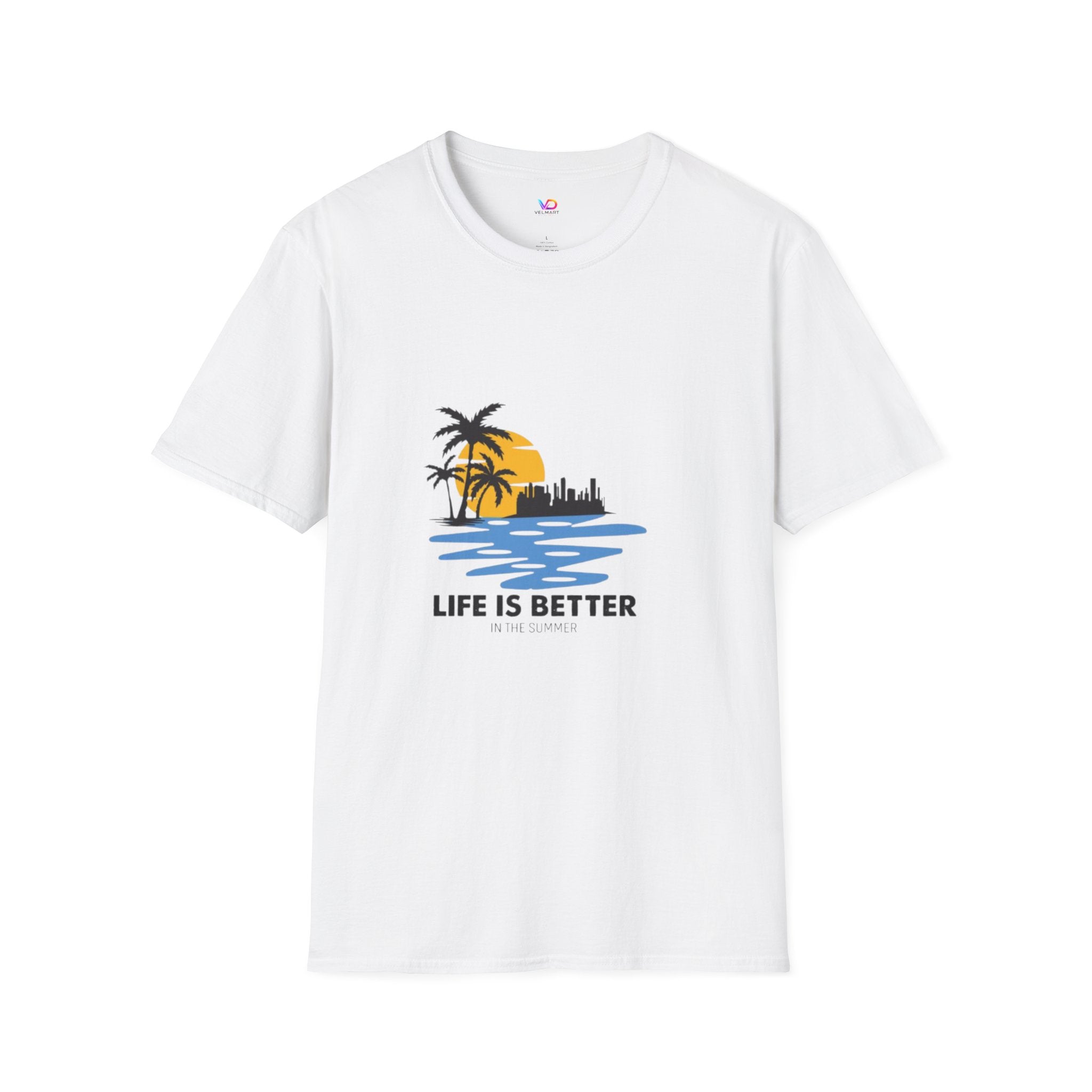 Sunset Beach T-Shirt — "Life Is Better" Palm Tree Graphic