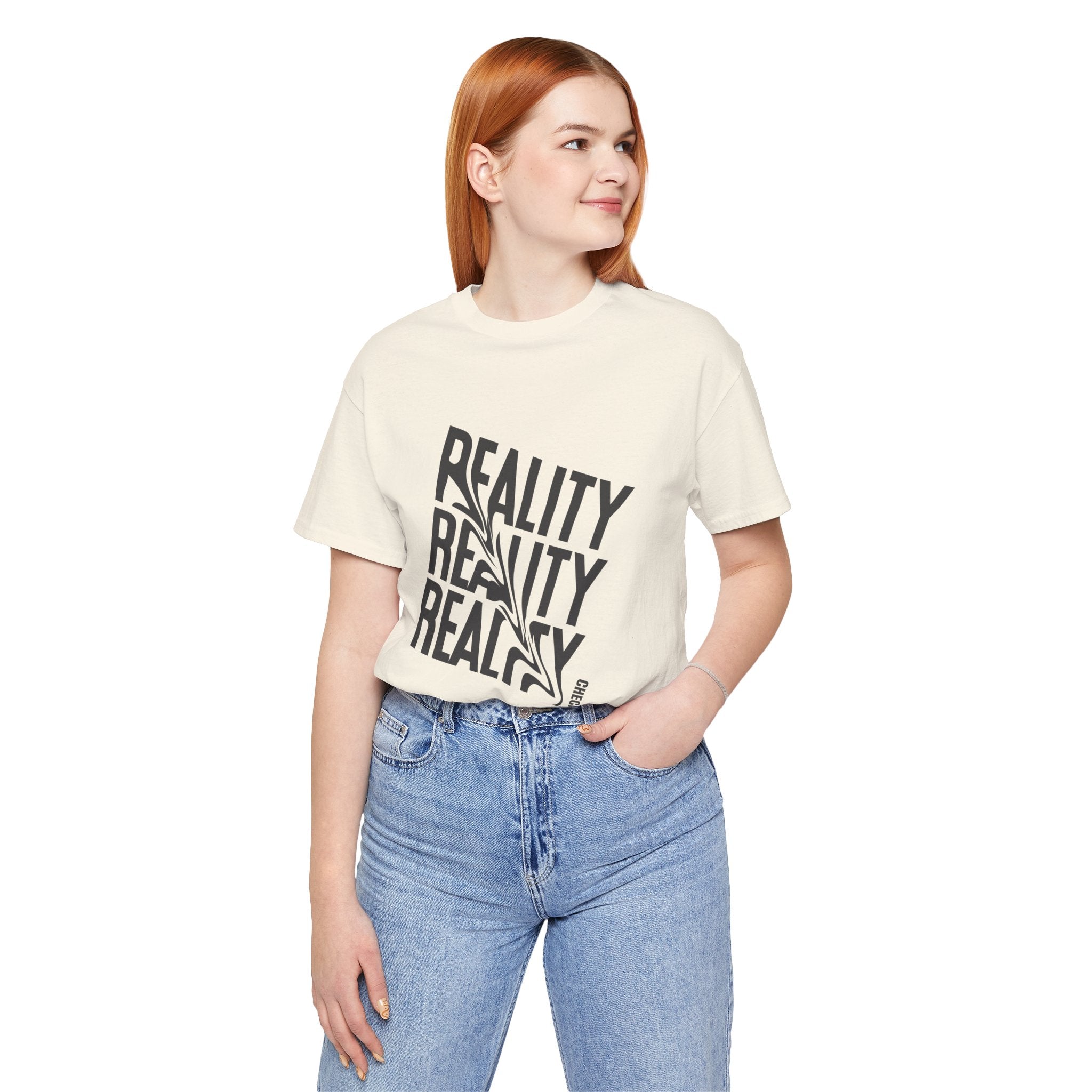 Reality Repeat Tee — Graphic Typography T-Shirt