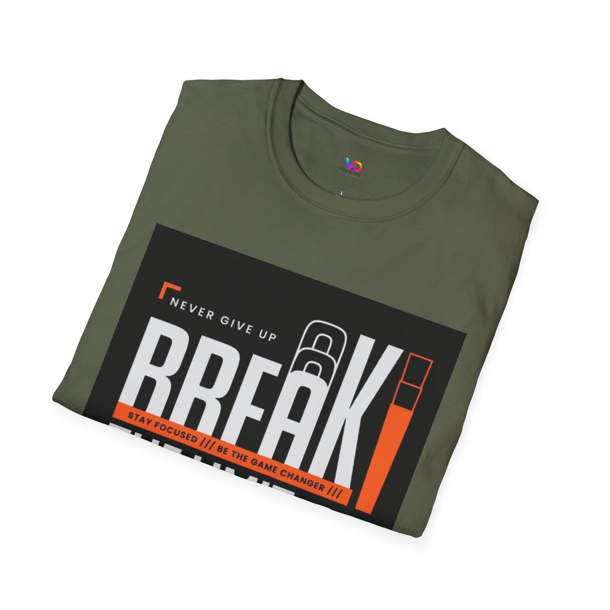 Break the Limit T-Shirt — “Never Give Up, Break” Motivational Graphic Tee