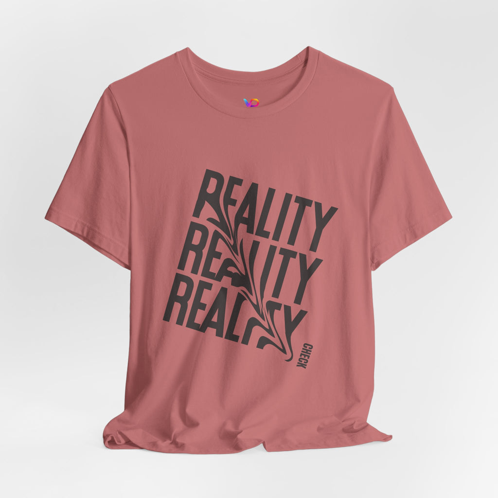 Reality Repeat Tee — Graphic Typography T-Shirt
