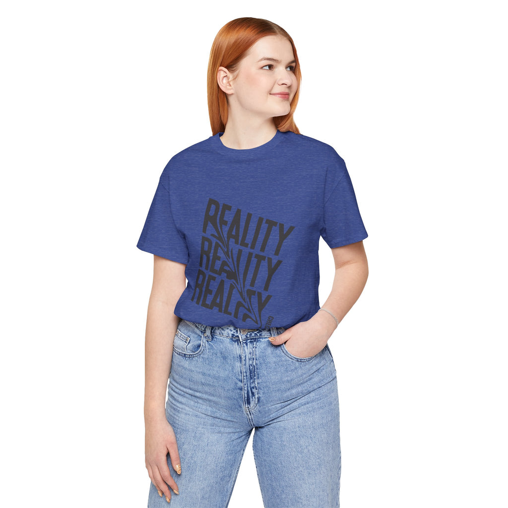 Reality Repeat Tee — Graphic Typography T-Shirt