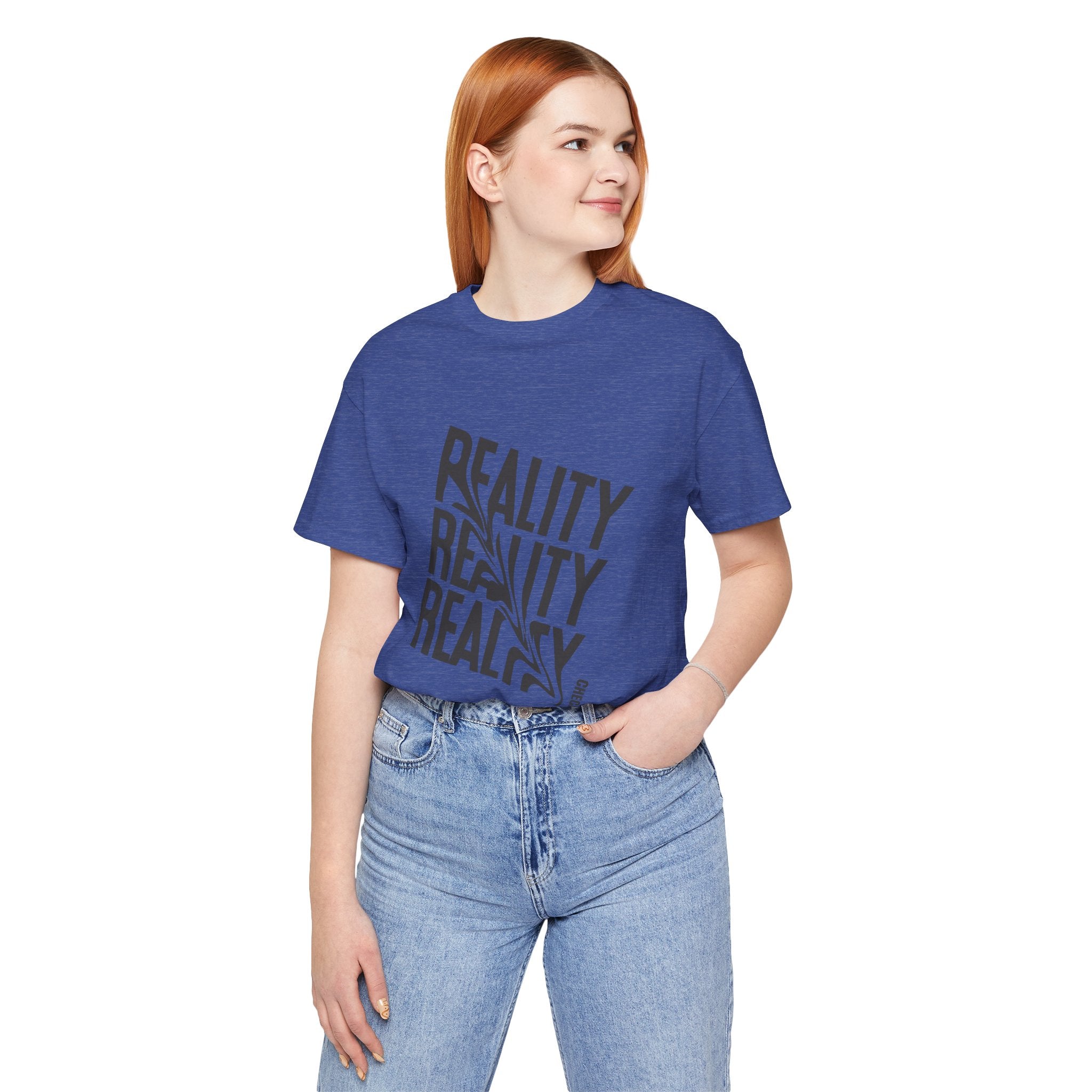 Reality Repeat Tee — Graphic Typography T-Shirt