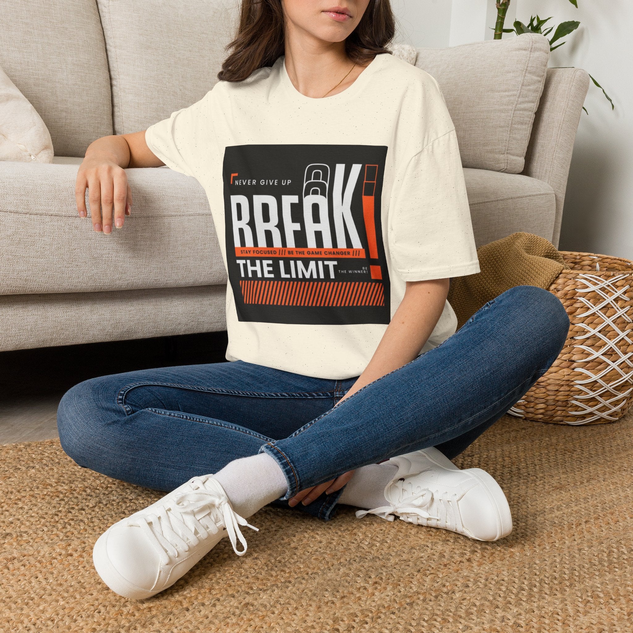 Break the Limit T-Shirt — “Never Give Up, Break” Motivational Graphic Tee