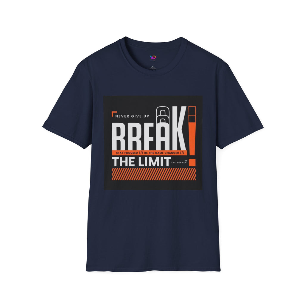 Break the Limit T-Shirt — “Never Give Up, Break” Motivational Graphic Tee