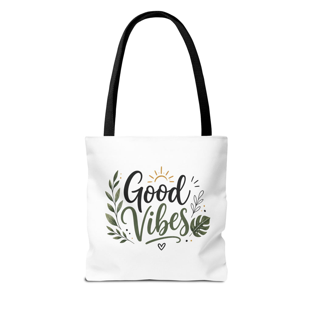 Good Vibes Tote Bag — Floral Eco-Friendly Canvas Shopper