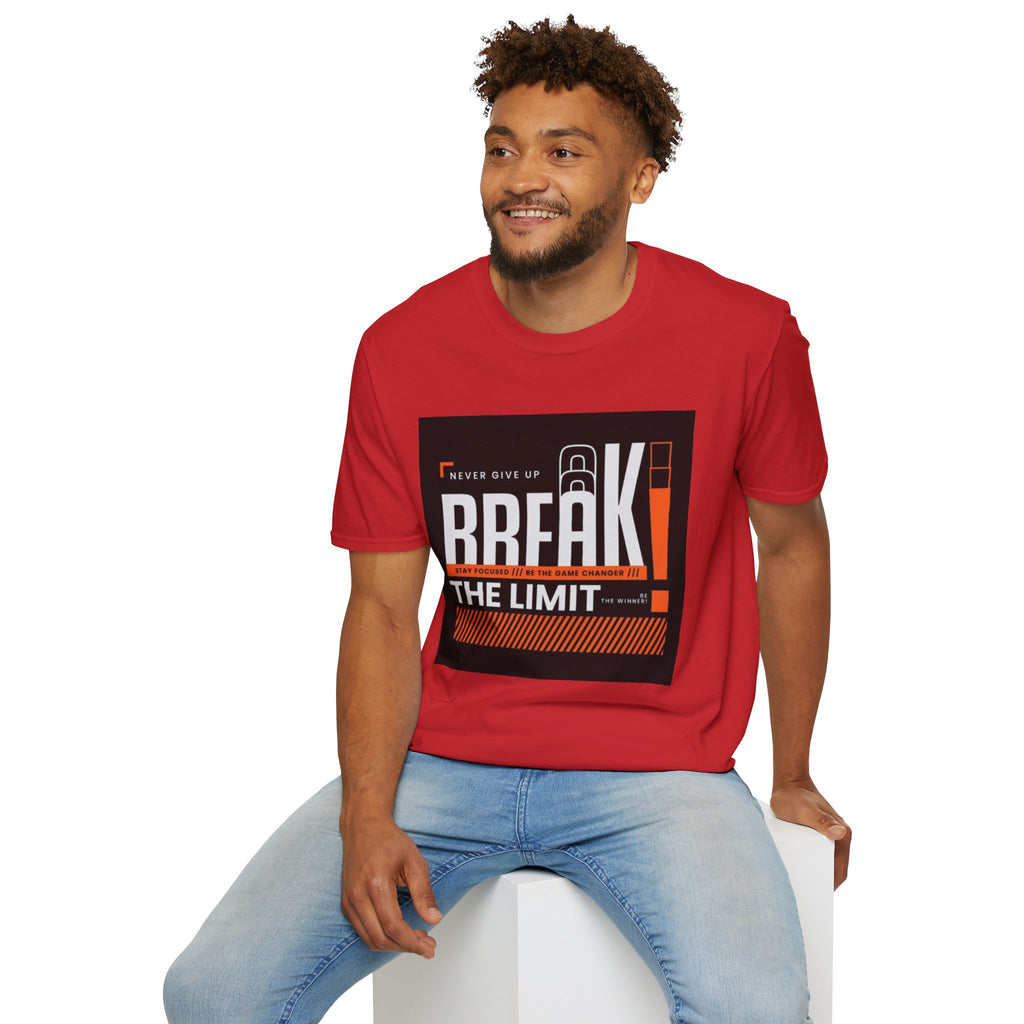 Break the Limit T-Shirt — “Never Give Up, Break” Motivational Graphic Tee
