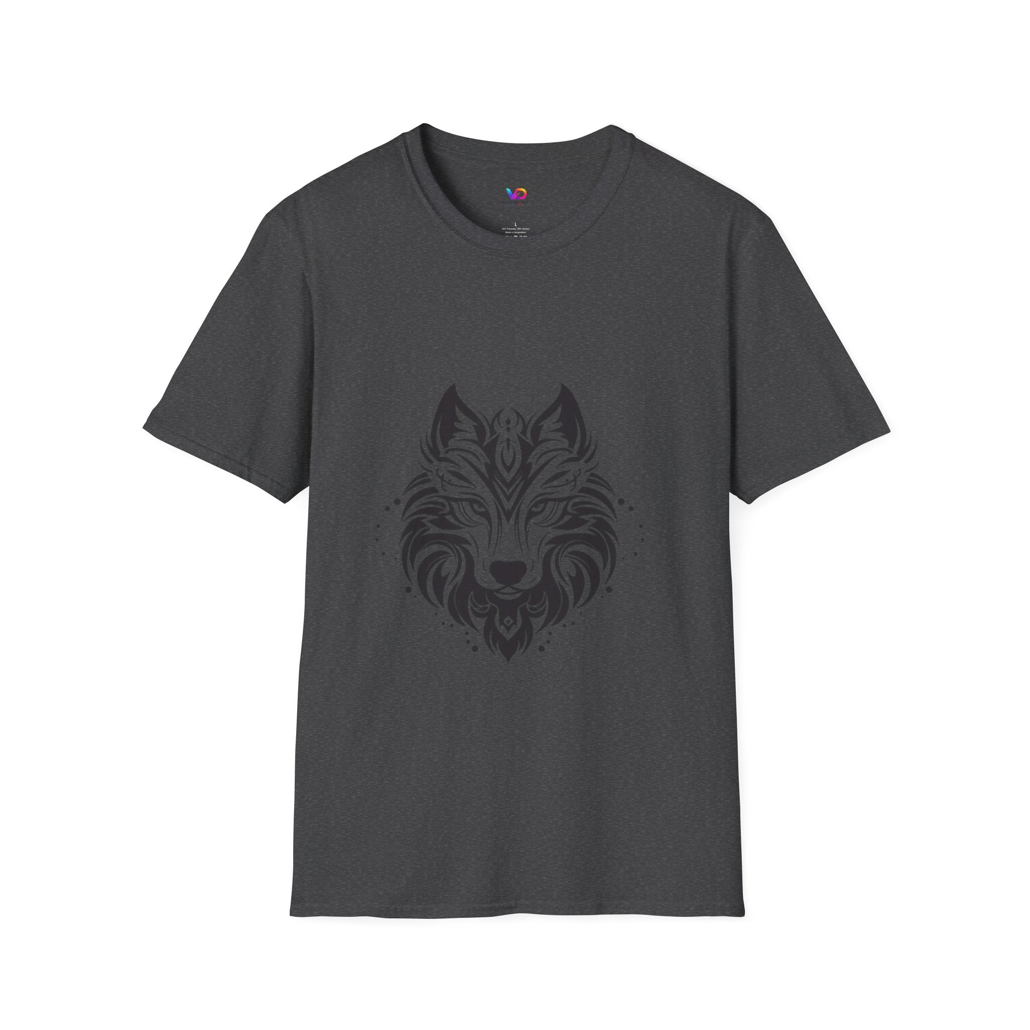 Wolf Mandala T-Shirt — Tribal Geometric Wolf Art Tee