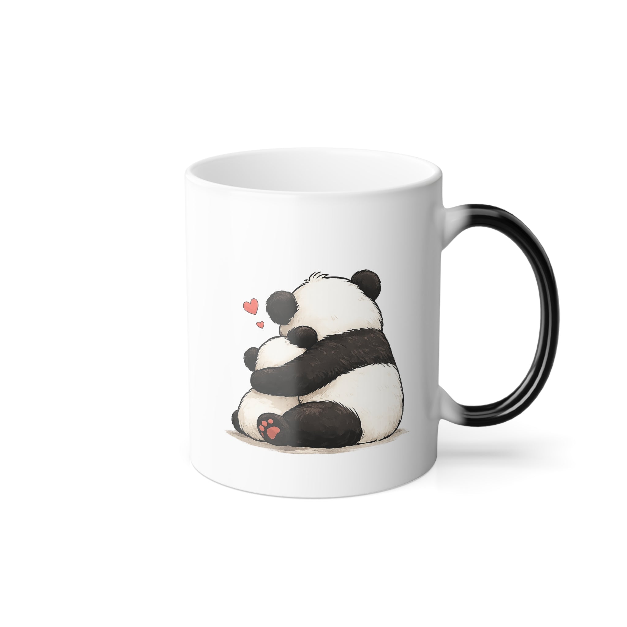 Color-Changing Panda Mug — "Hugs Make Everything Better" 11oz
