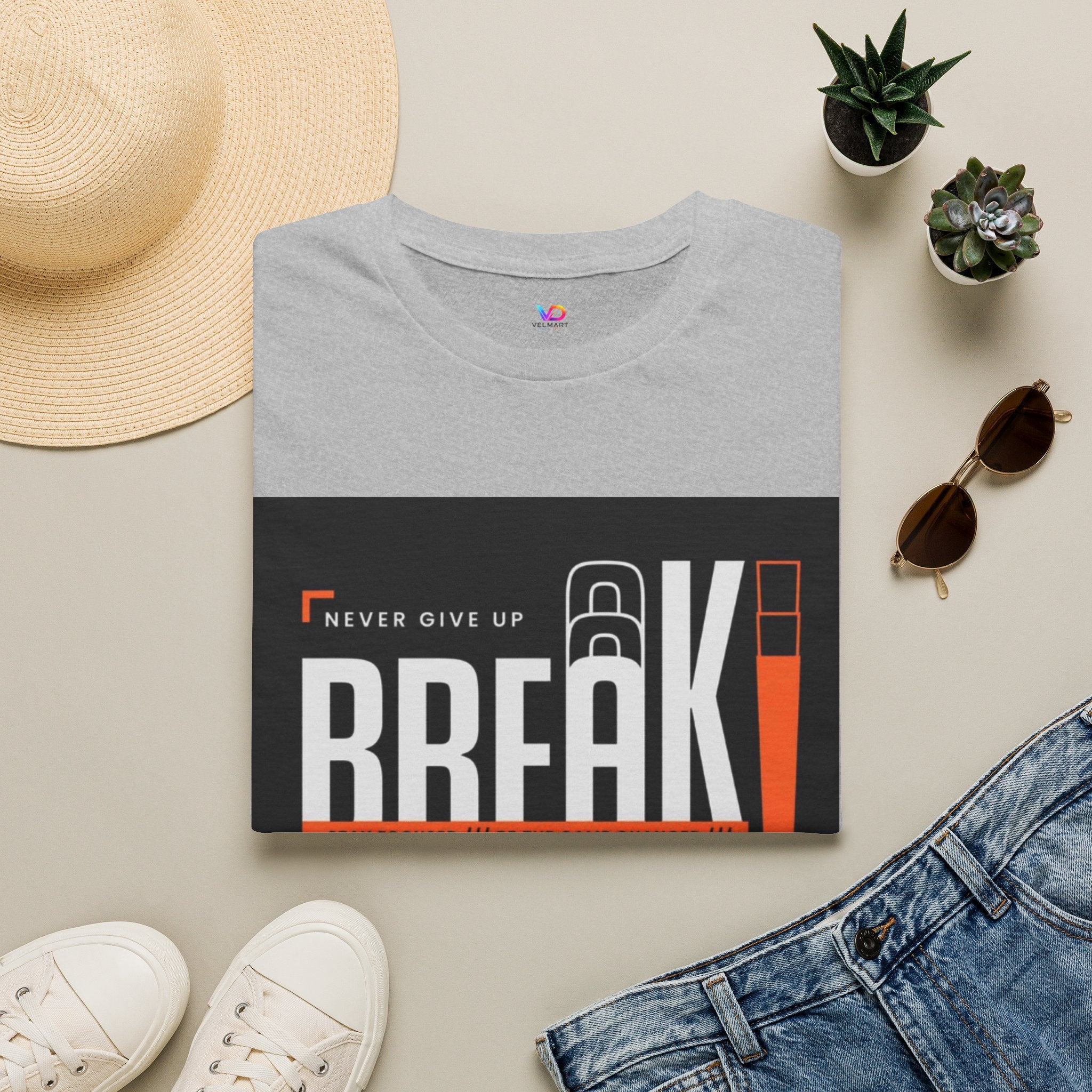 Break the Limit T-Shirt — “Never Give Up, Break” Motivational Graphic Tee