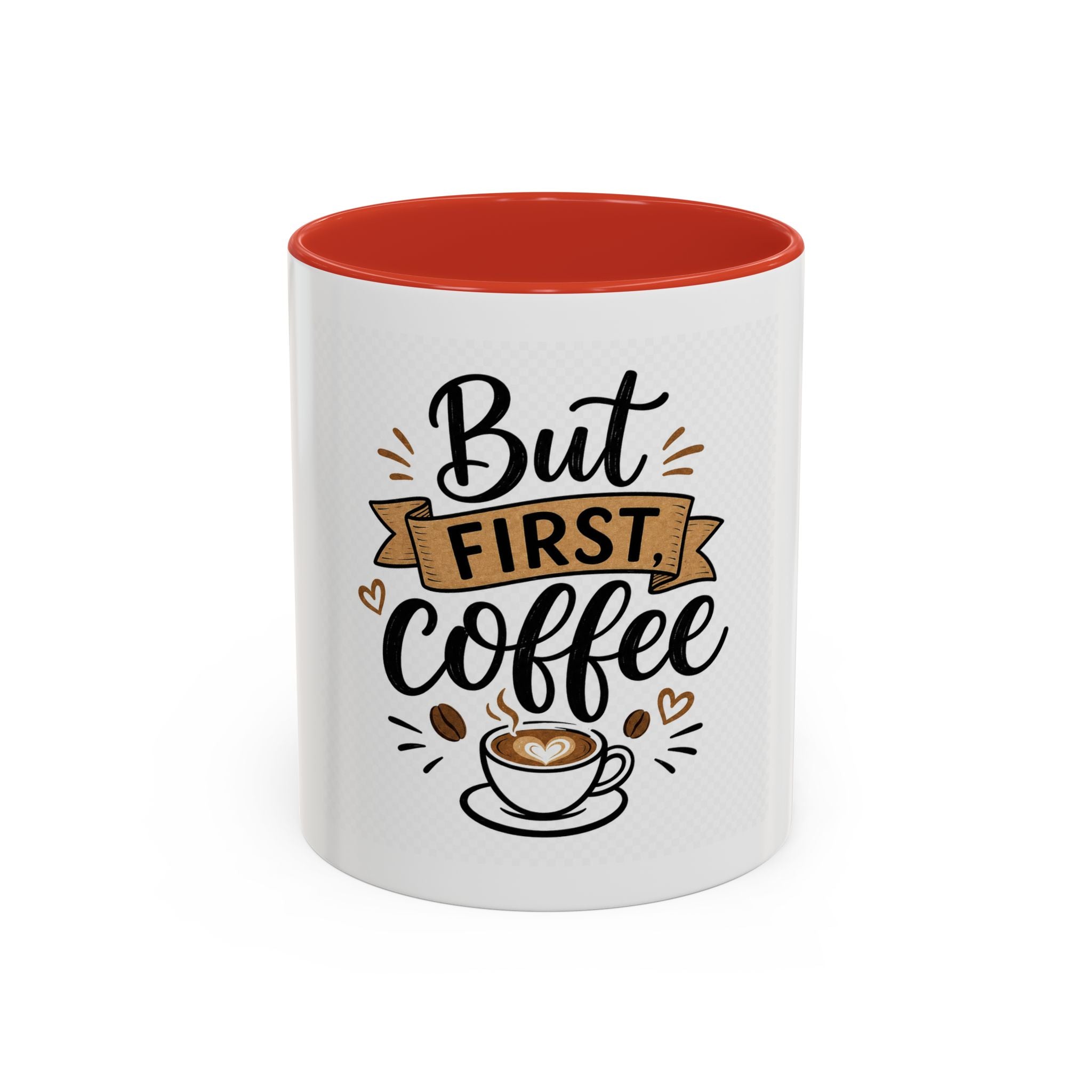 But First Coffee Accent Mug — 11/15oz Ceramic Coffee Cup