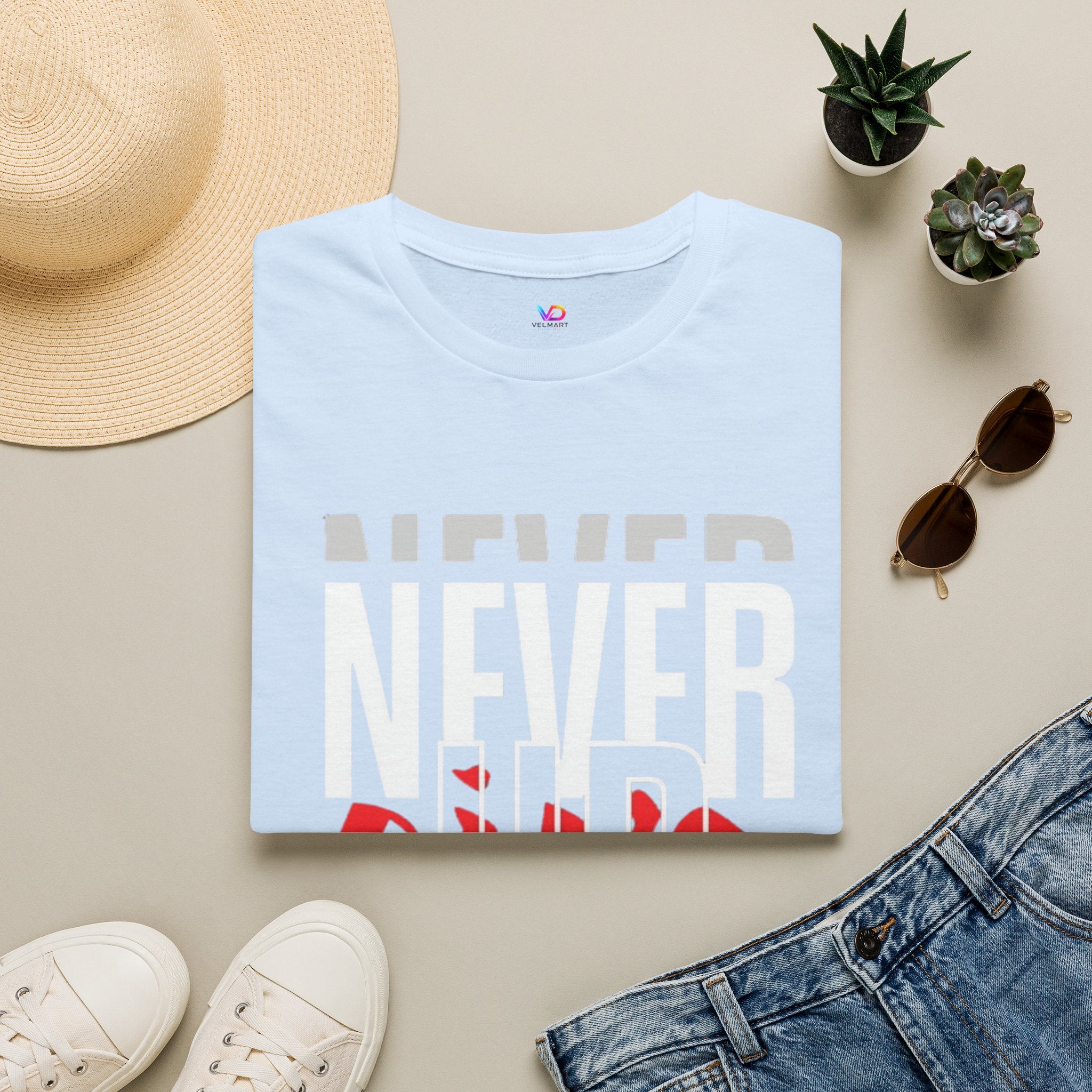 Never Give Up T-Shirt — Motivational Graphic Tee (Stay Focused)