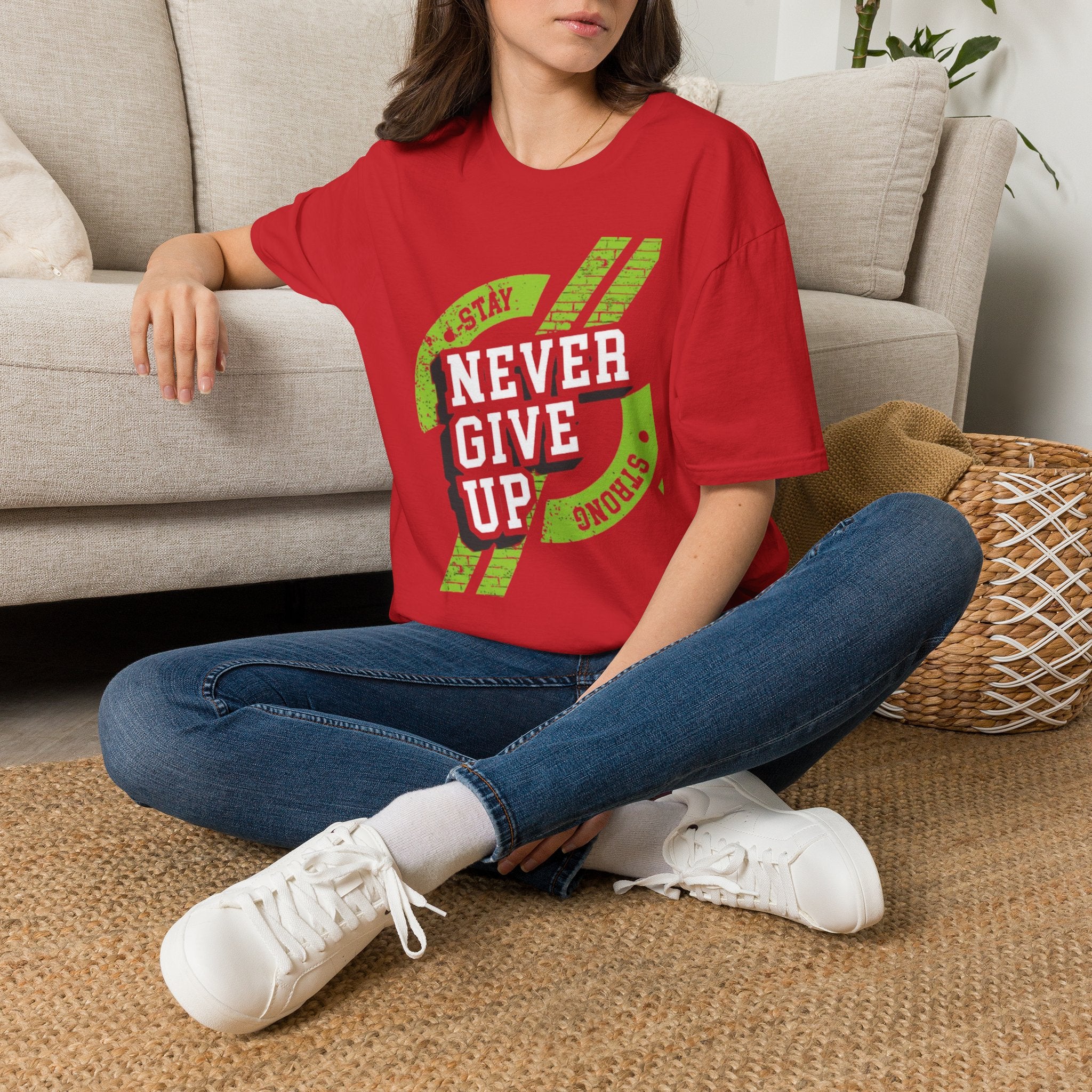 Never Give Up T-Shirt — Stay Strong Motivational Tee