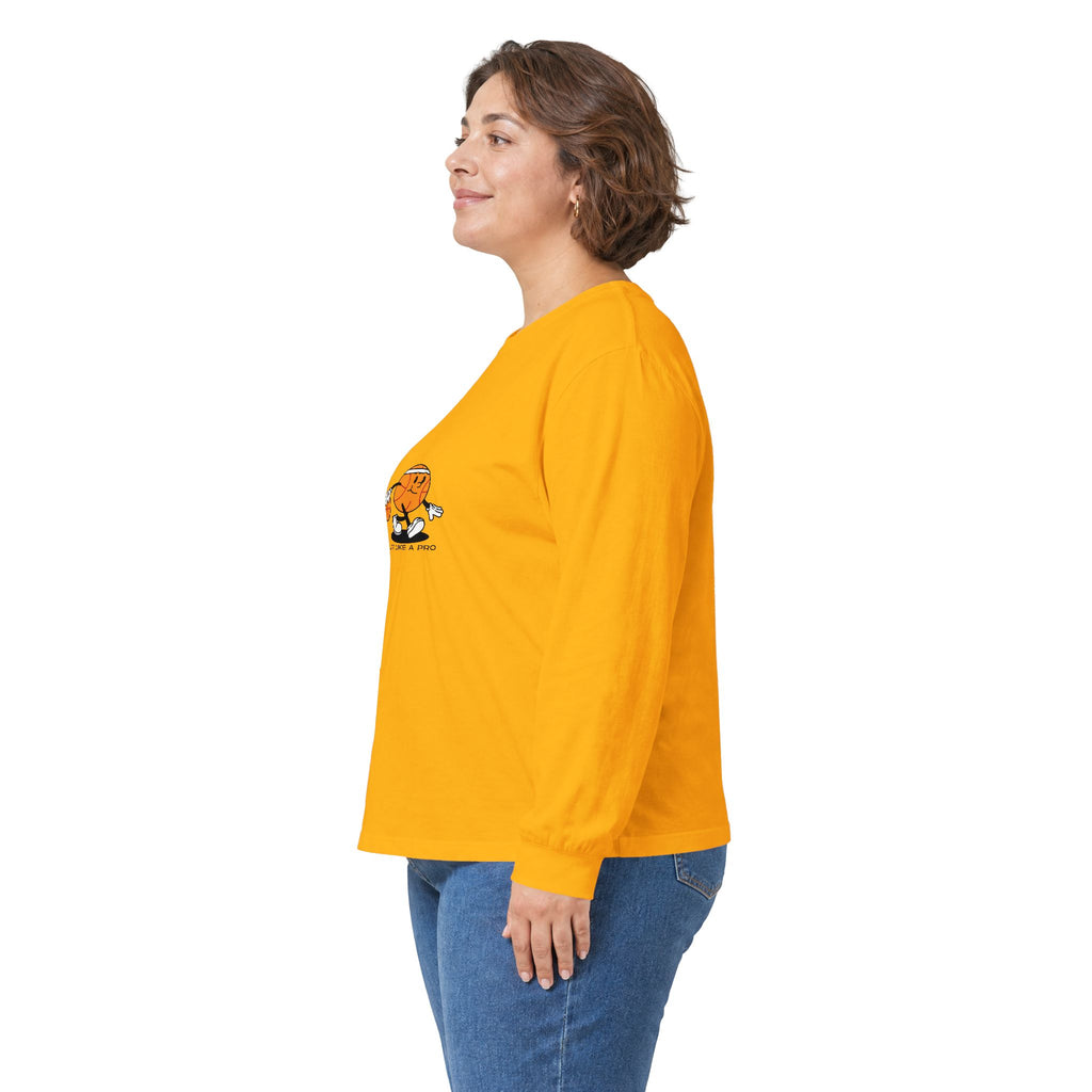 Basketball Cartoon Long Sleeve Tee – 'Ballin' Little Legend' Graphic Shirt