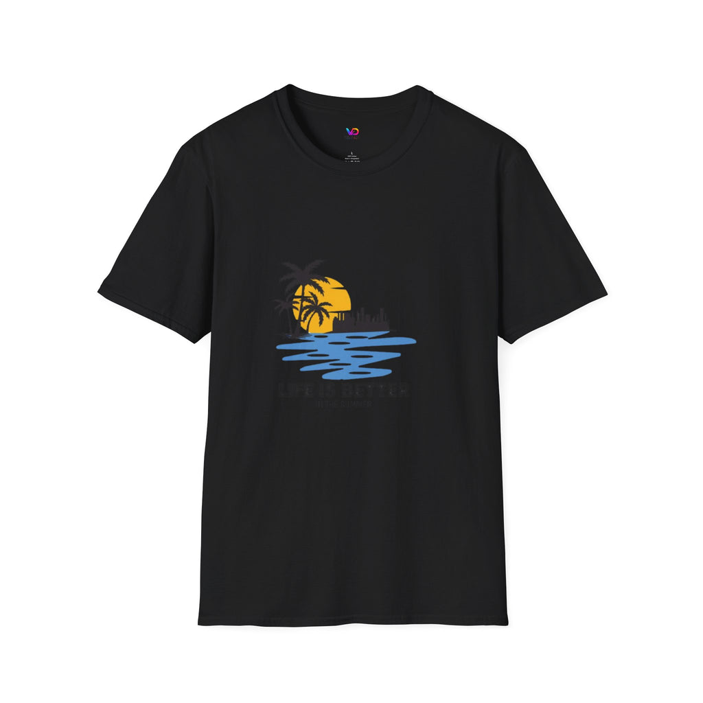 Sunset Beach T-Shirt — "Life Is Better" Palm Tree Graphic
