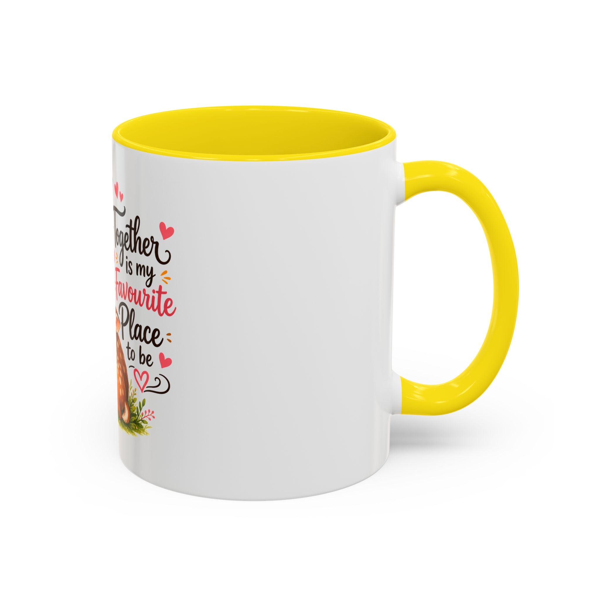 Mother and Baby Deer Accent Coffee Mug — "Together is my Favourite Place to be"