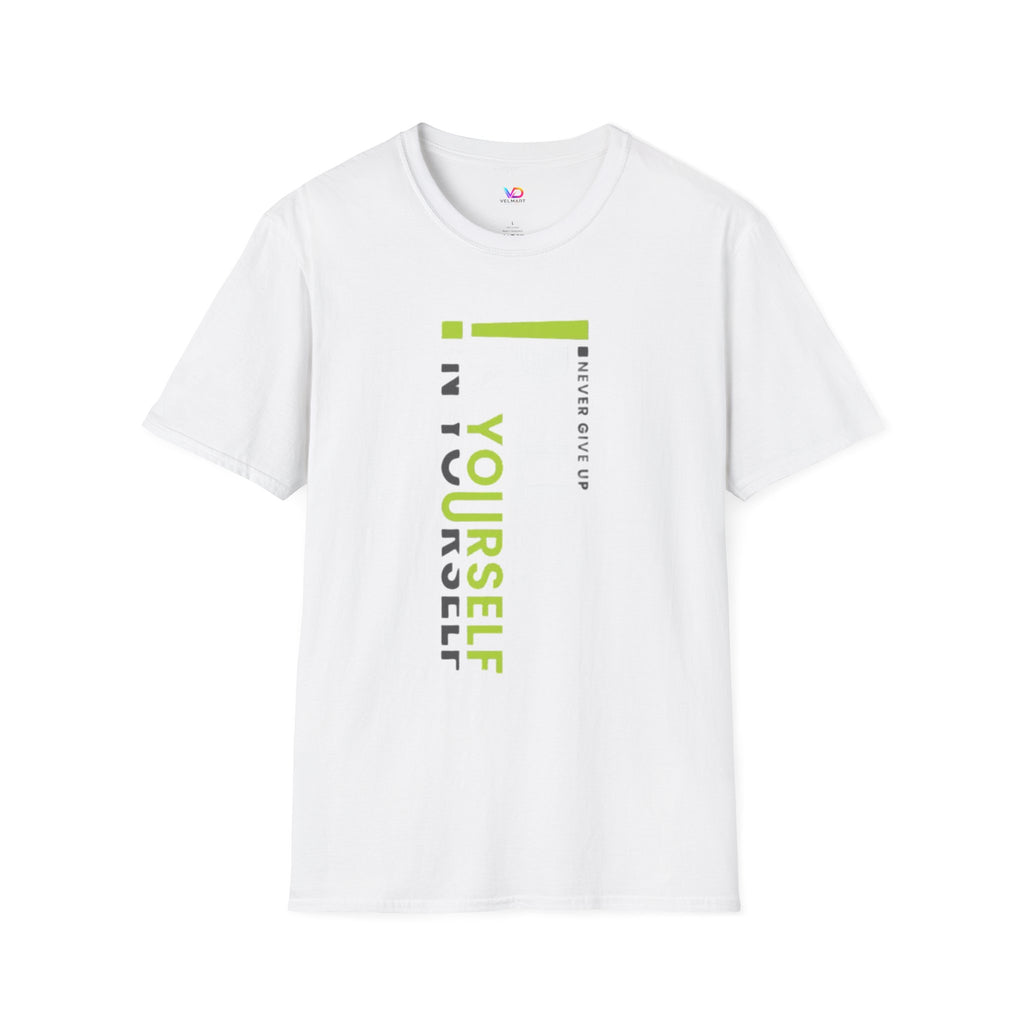 T-Shirt — "Be Yourself" Vertical Motivational Graphic Tee