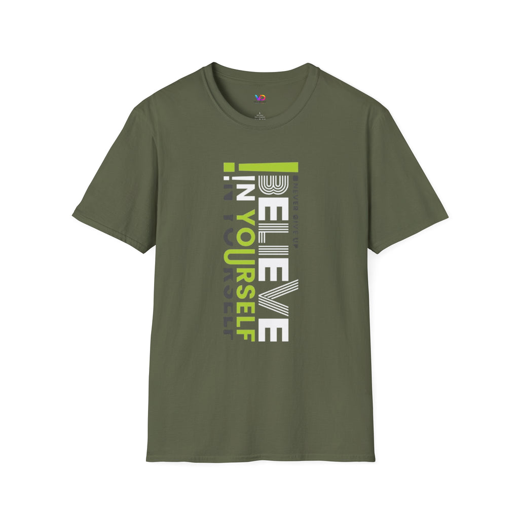 T-Shirt — "Be Yourself" Vertical Motivational Graphic Tee