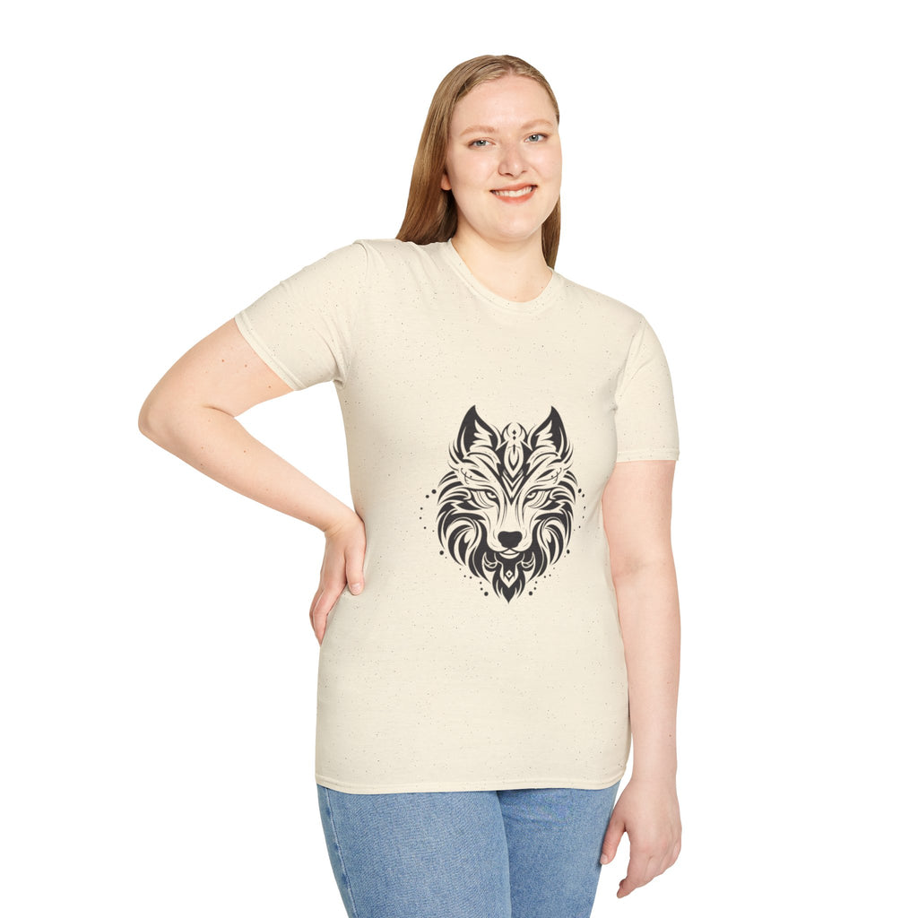 Wolf Mandala T-Shirt — Tribal Geometric Wolf Art Tee