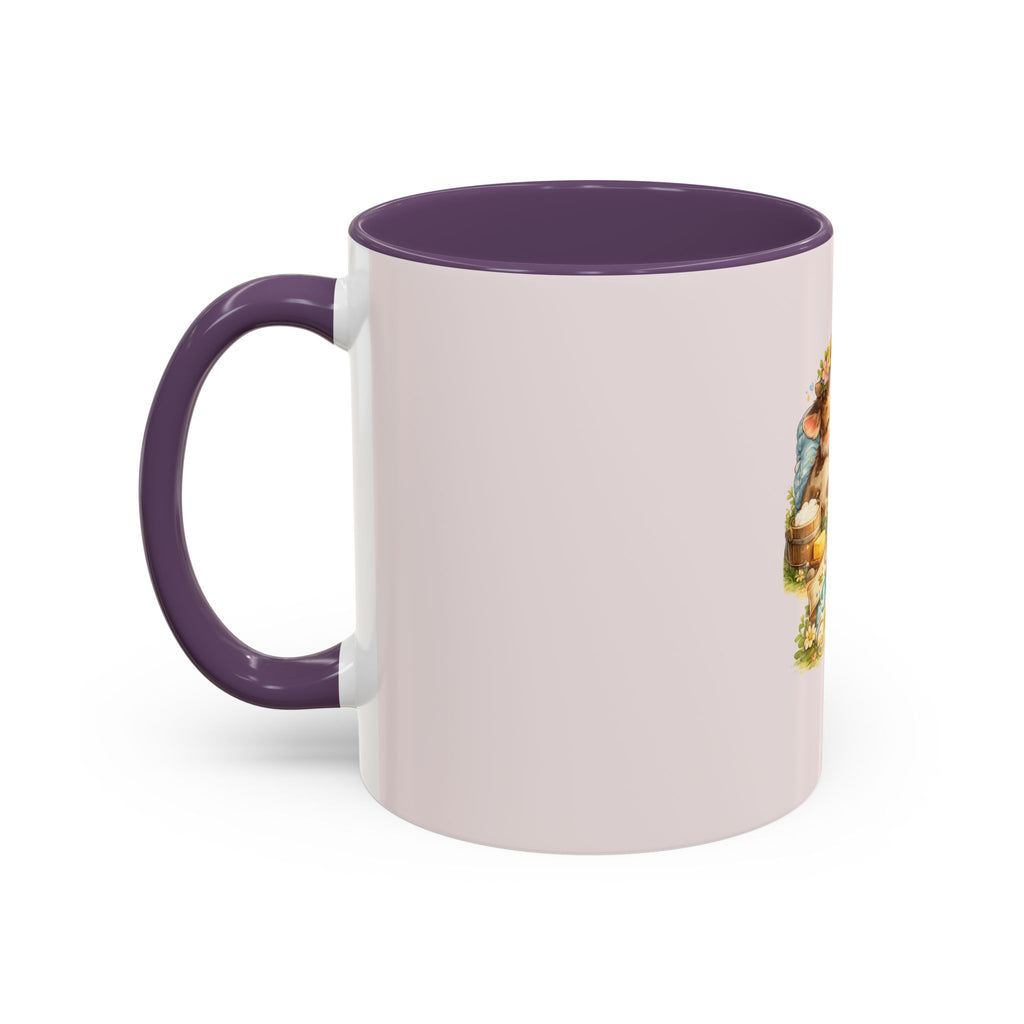 Farm Fresh Milk Coffee Mug — Cute Vintage Kittens Illustration (Accent 11/15oz)