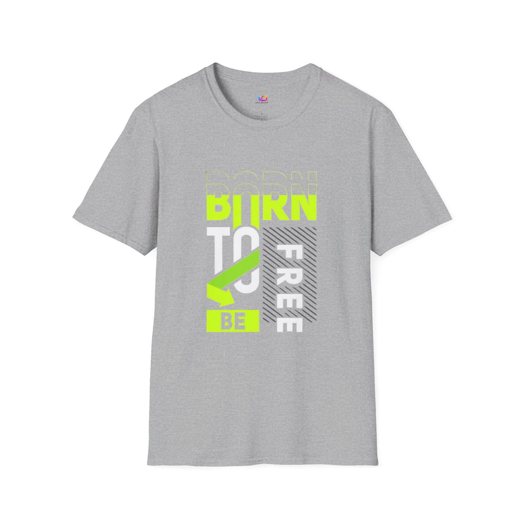 T-Shirt — Born To Be Free Neon Graphic Tee