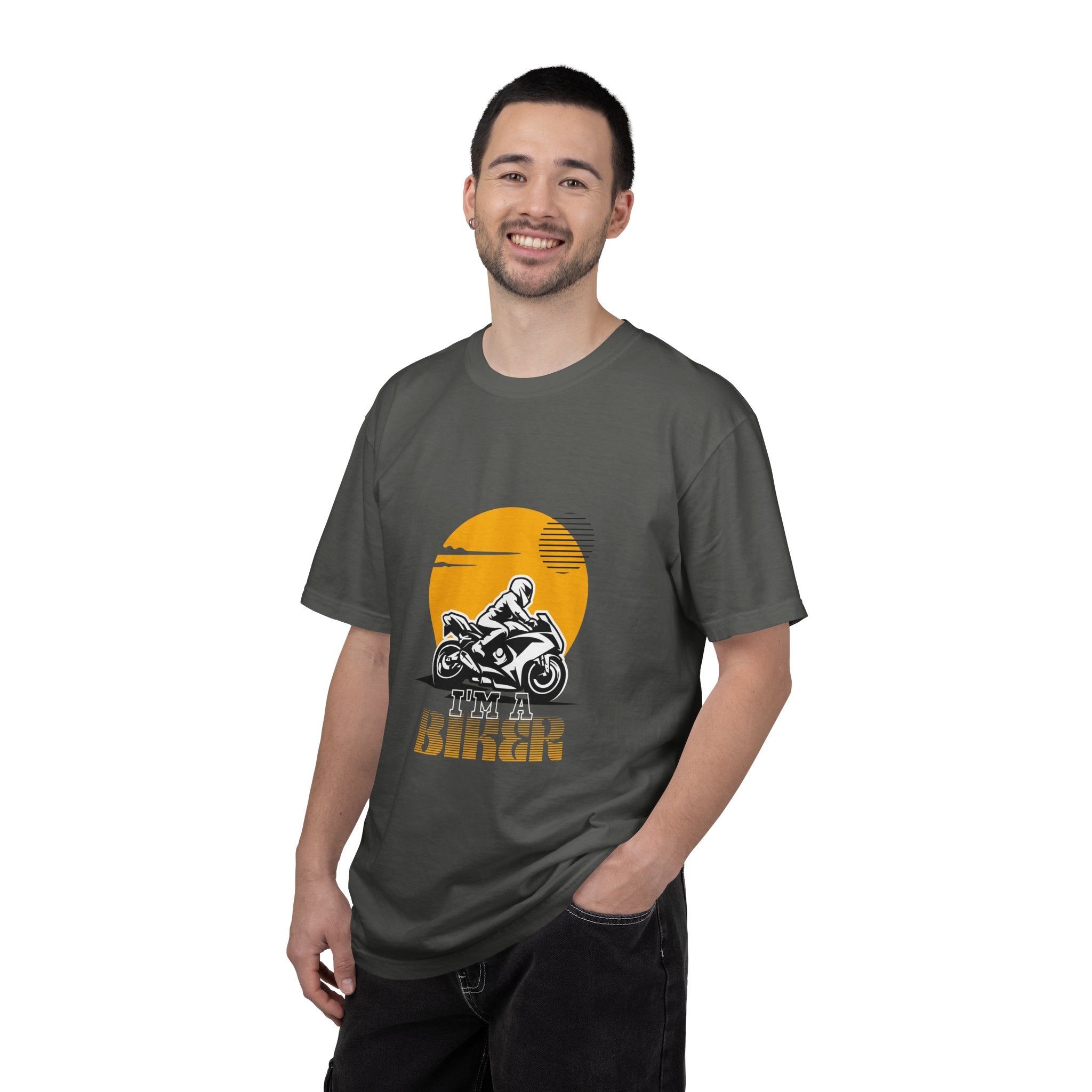 Motorcycle Rider T-Shirt — Retro Sunset Biker Graphic