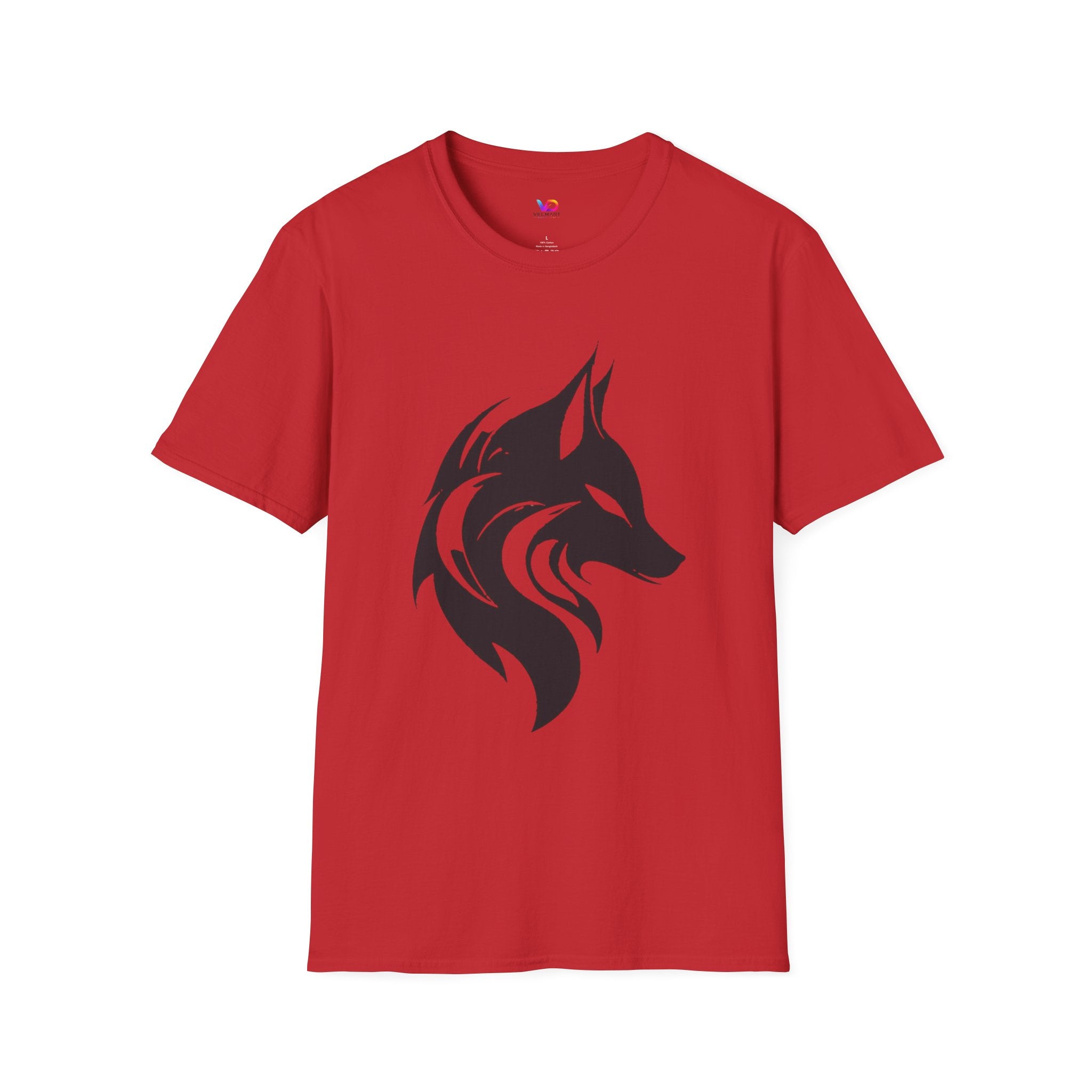 Wolf Silhouette T-Shirt — Tribal Black Wolf Graphic Tee