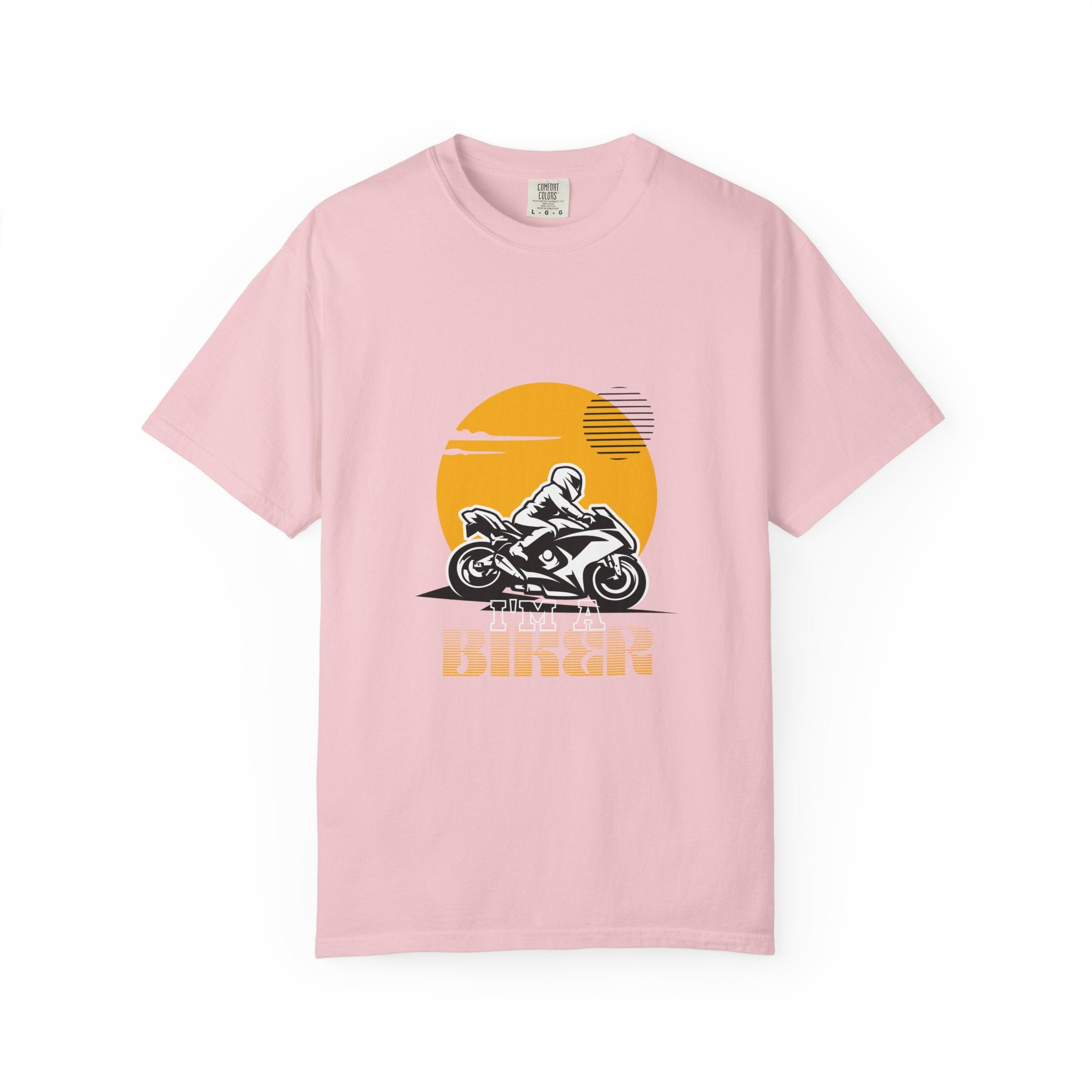 Motorcycle Rider T-Shirt — Retro Sunset Biker Graphic