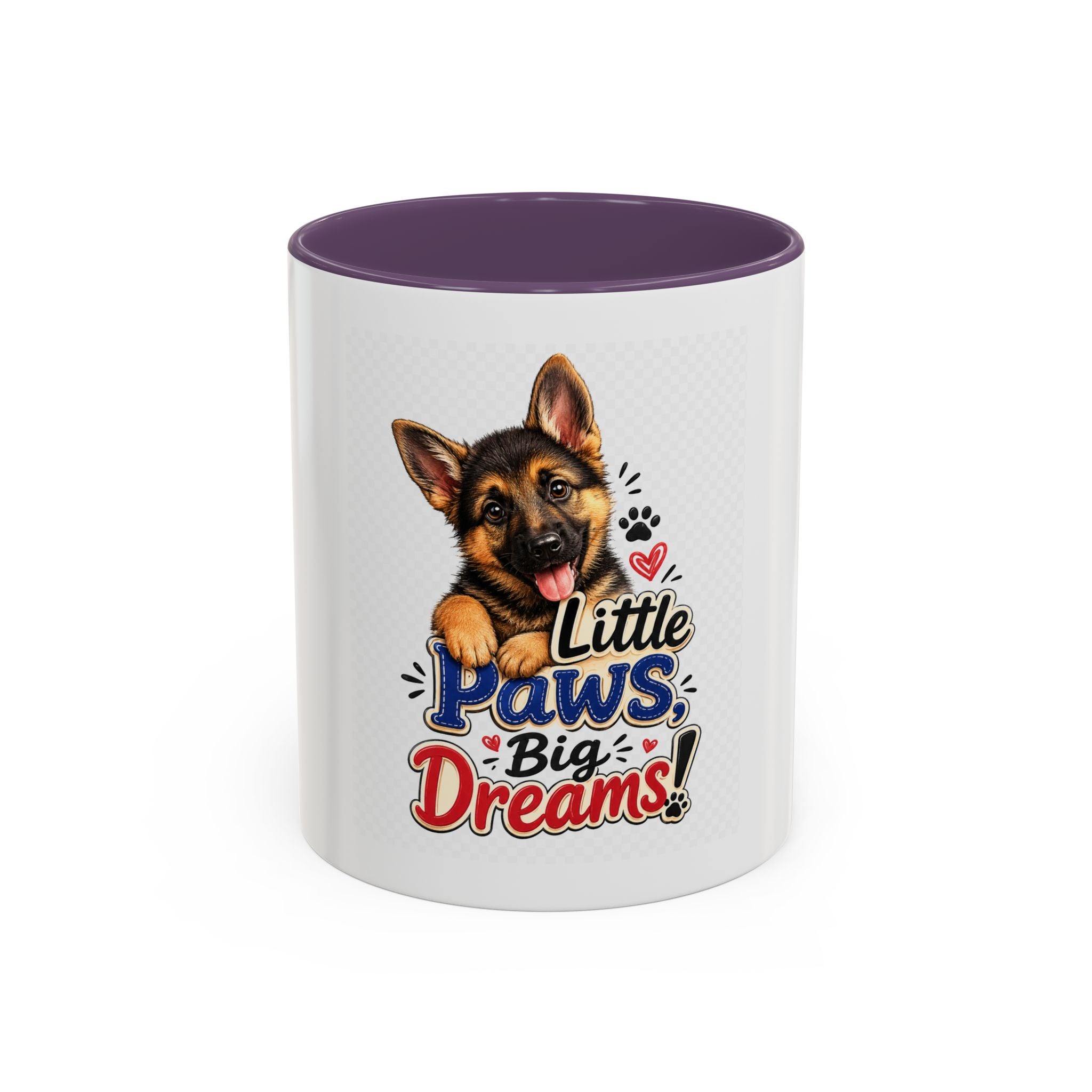 Coffee Mug - "Little Paws, Big Dreams" German Shepherd Puppy Accent Mug (11/15 oz)