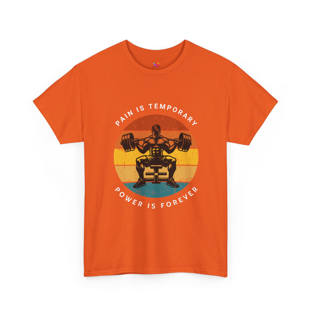 T-shirt d'entraînement – T-shirt de musculation rétro « La douleur est temporaire, la puissance est éternelle »