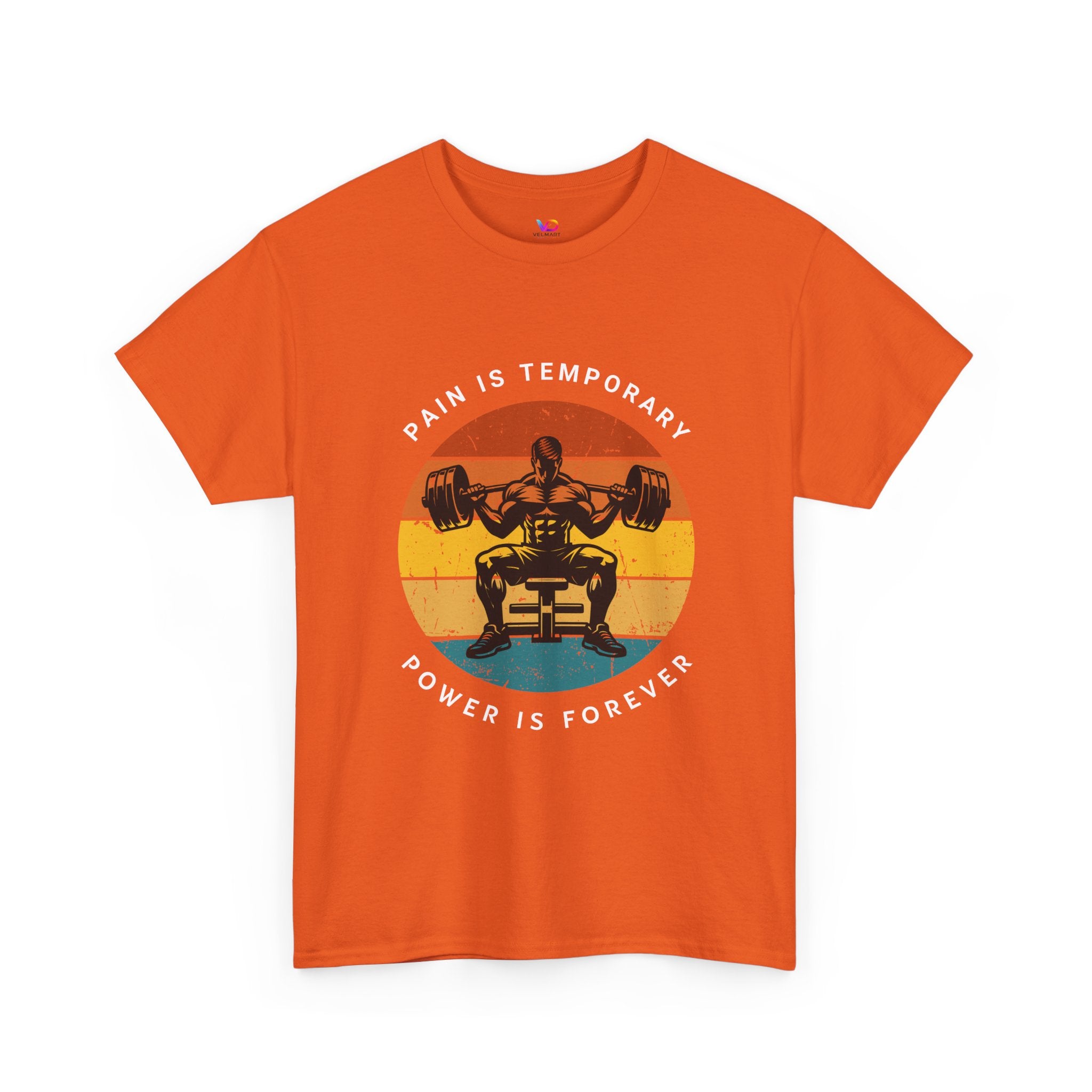 T-shirt d'entraînement – T-shirt de musculation rétro « La douleur est temporaire, la puissance est éternelle »