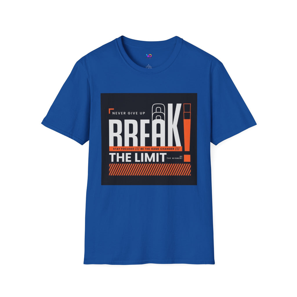 Break the Limit T-Shirt — “Never Give Up, Break” Motivational Graphic Tee