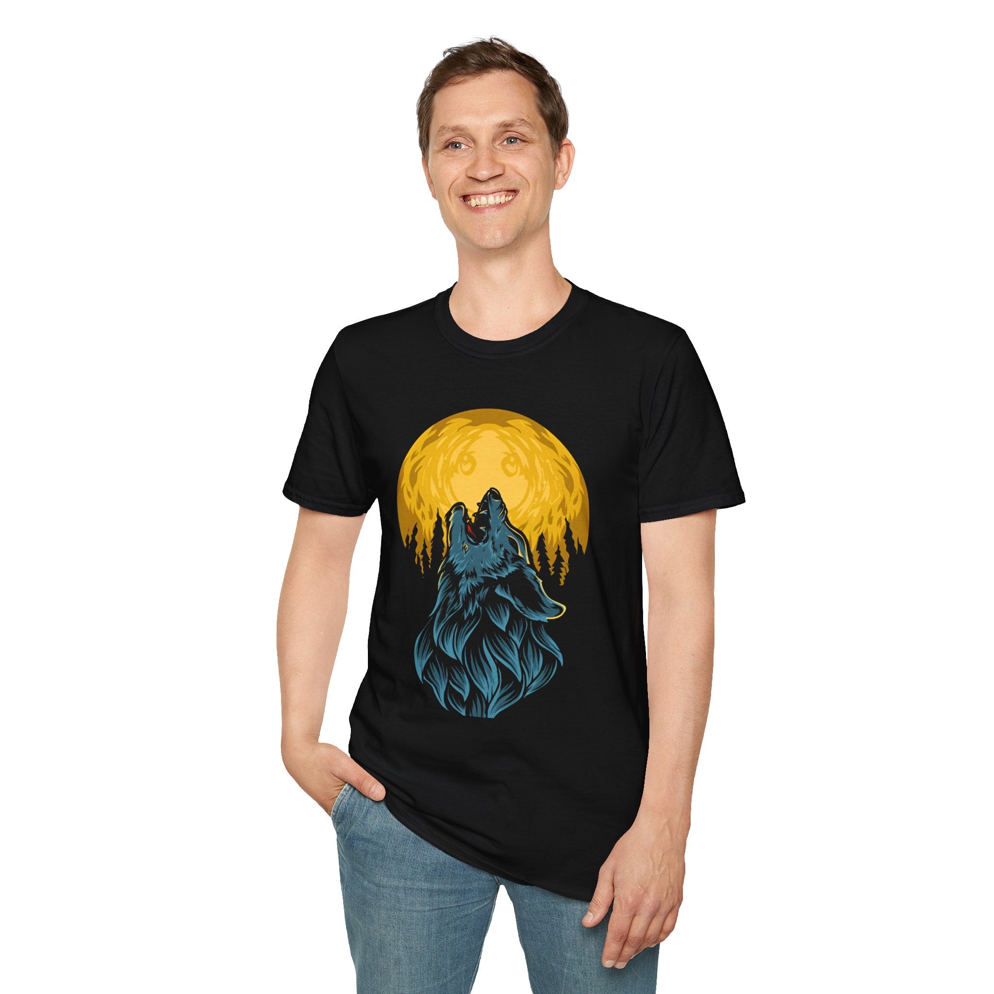 Wolf Howl T-Shirt — Moonlit Forest Graphic Tee